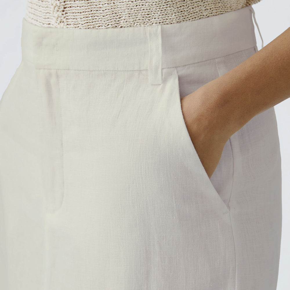 Linen Skirt - Biscuit