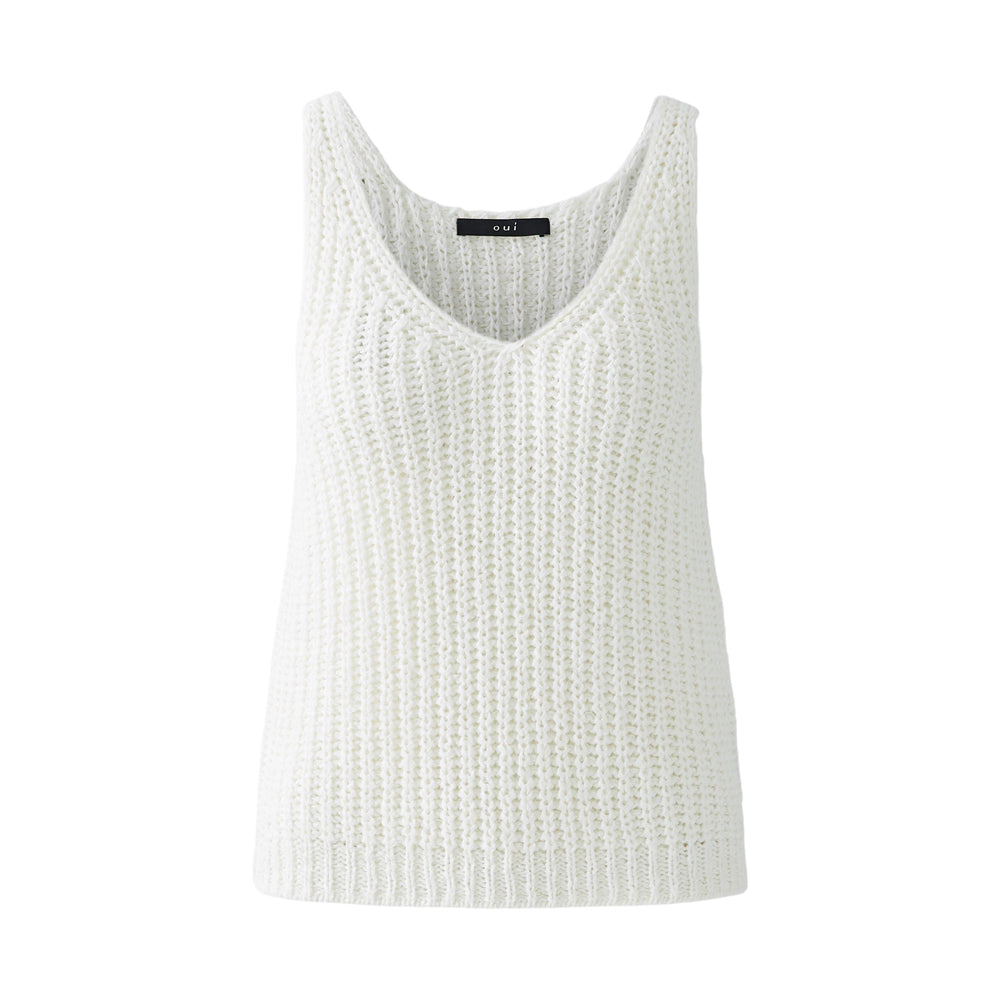 Knitted Vest - Cloud Dancer