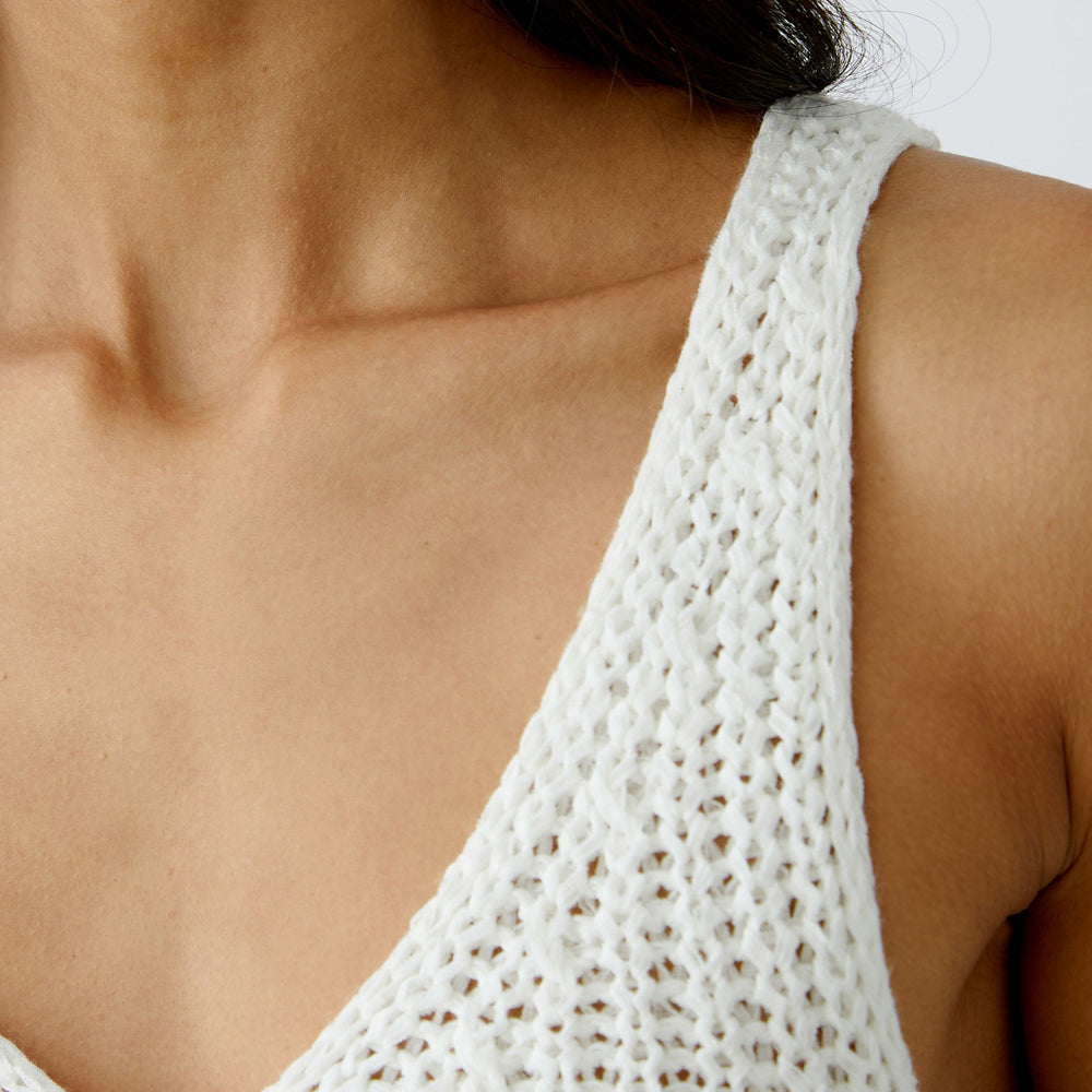 Knitted Vest - Cloud Dancer