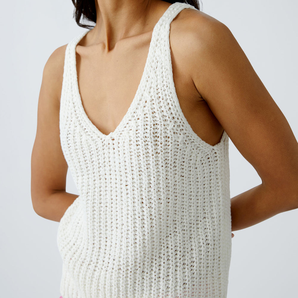 Knitted Vest - Cloud Dancer