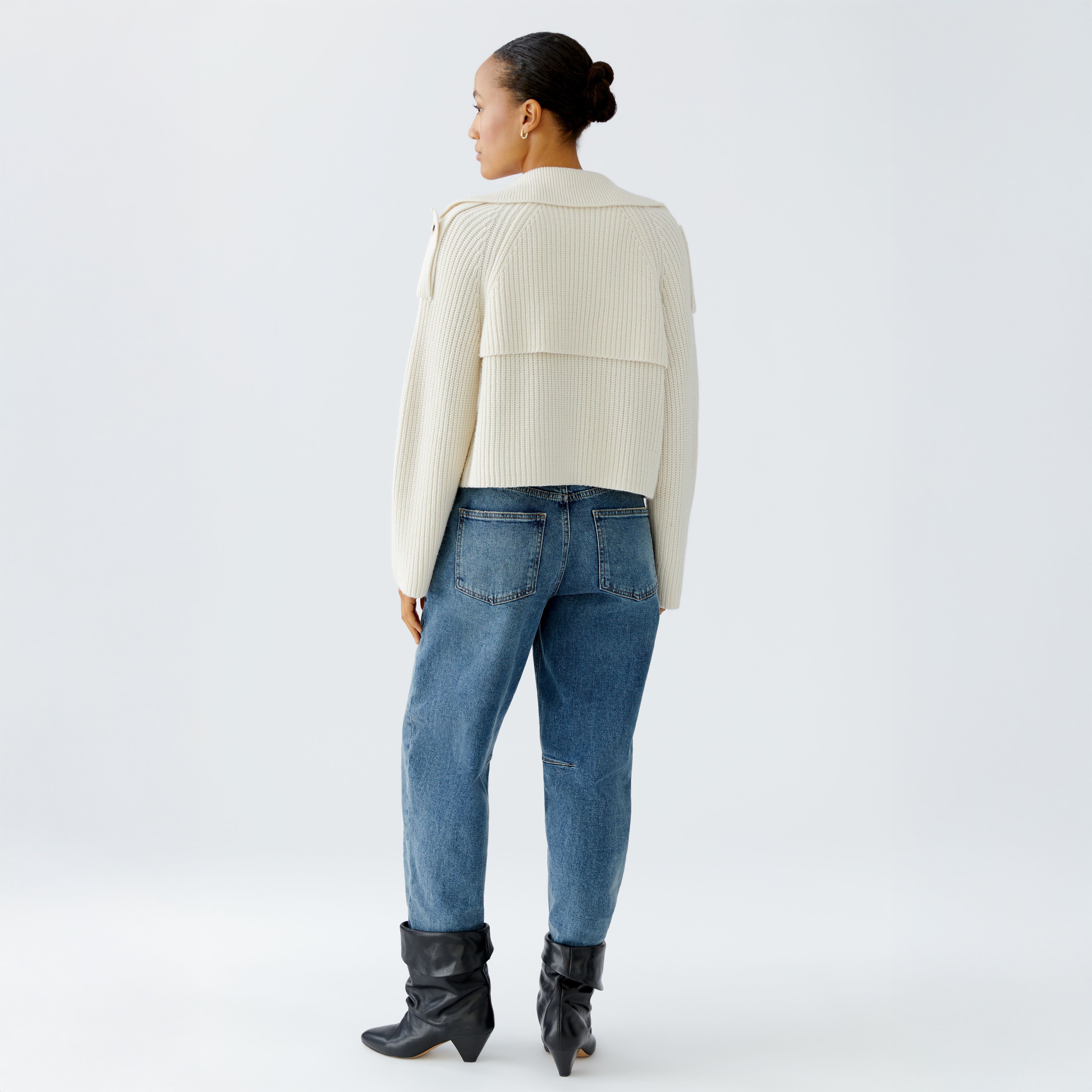 Ribbed Cardi - Off White