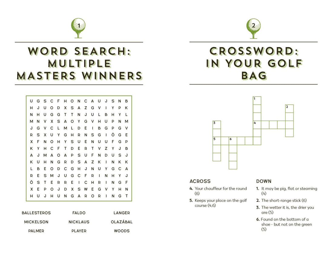 Golf Puzzle Book -