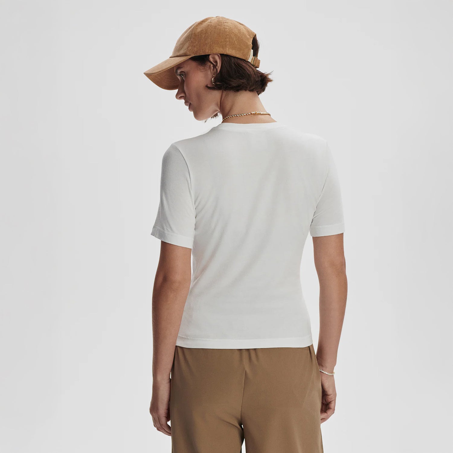 Regina Fitted Tee - White