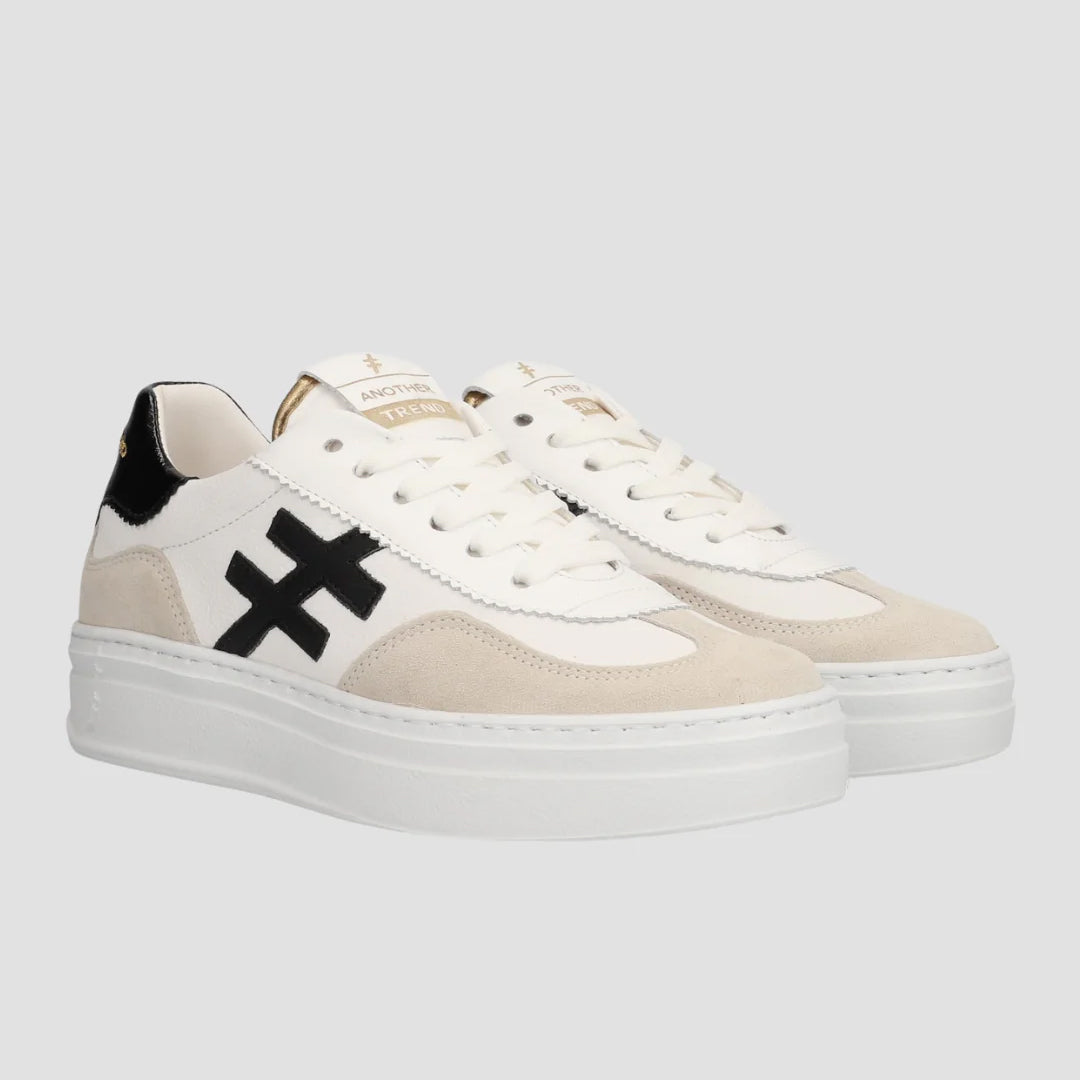 White Gum Sole Trainer - White