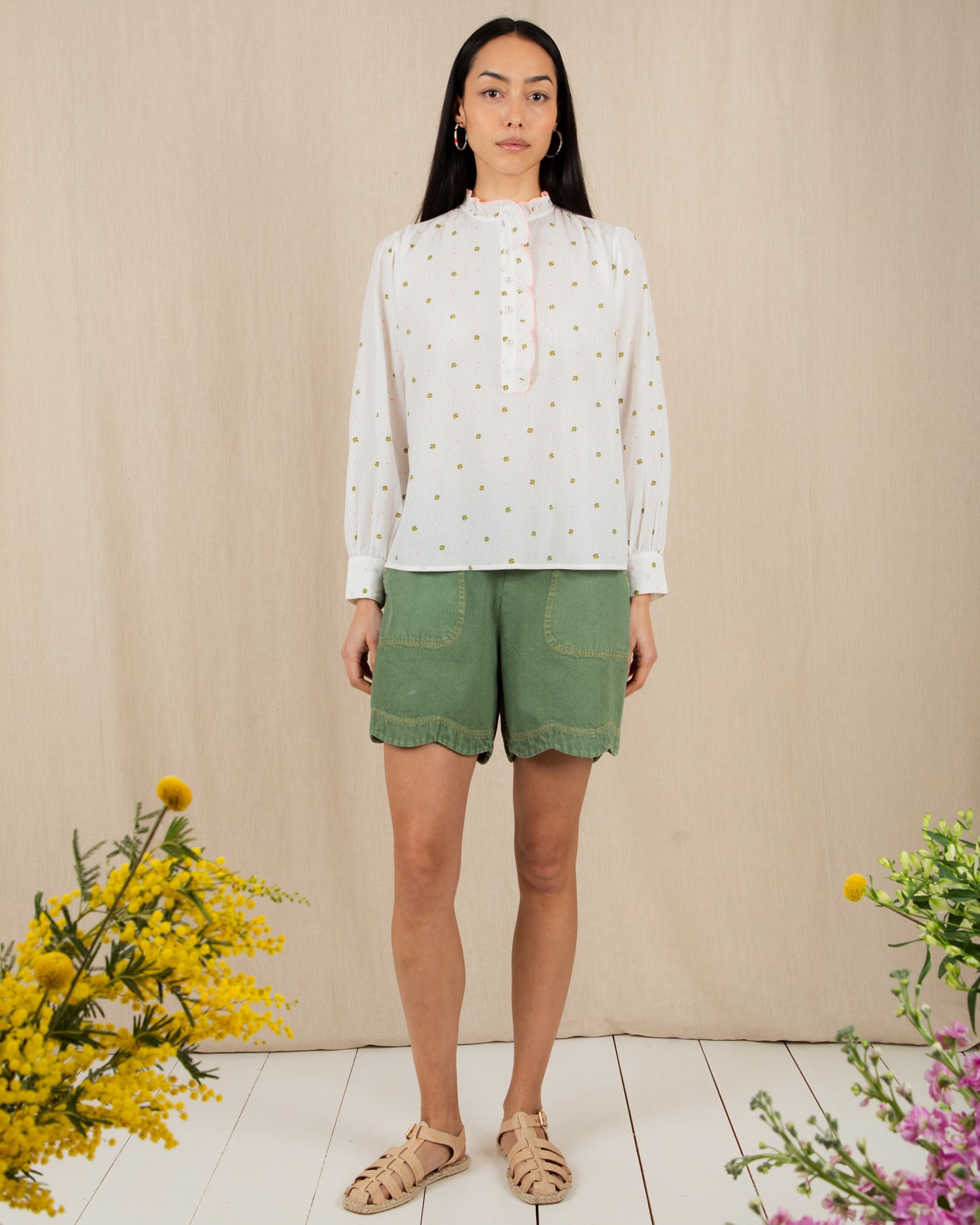 Anais Shirt - Clover Neon