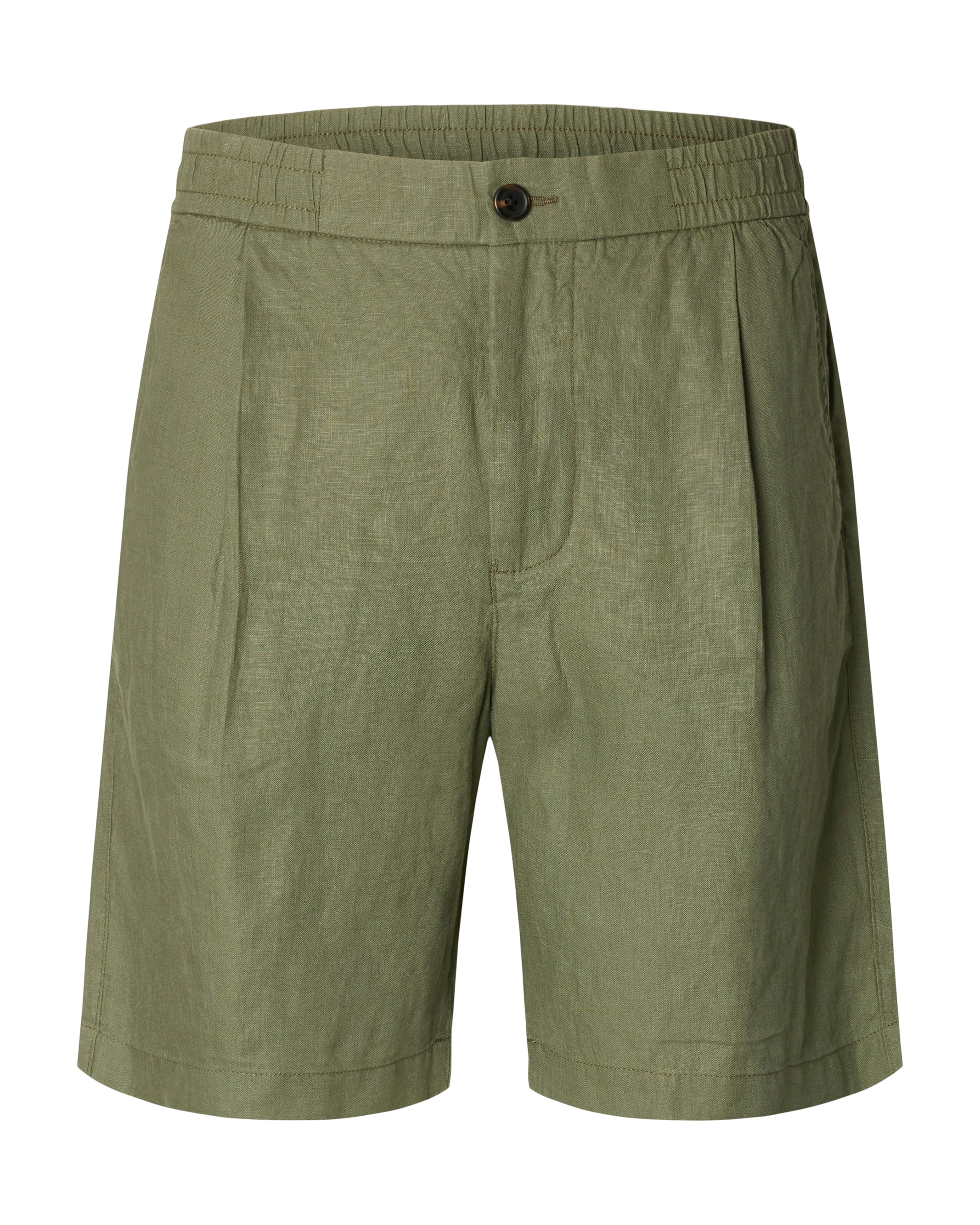 Art Linen Shorts - Deep Lichen Green