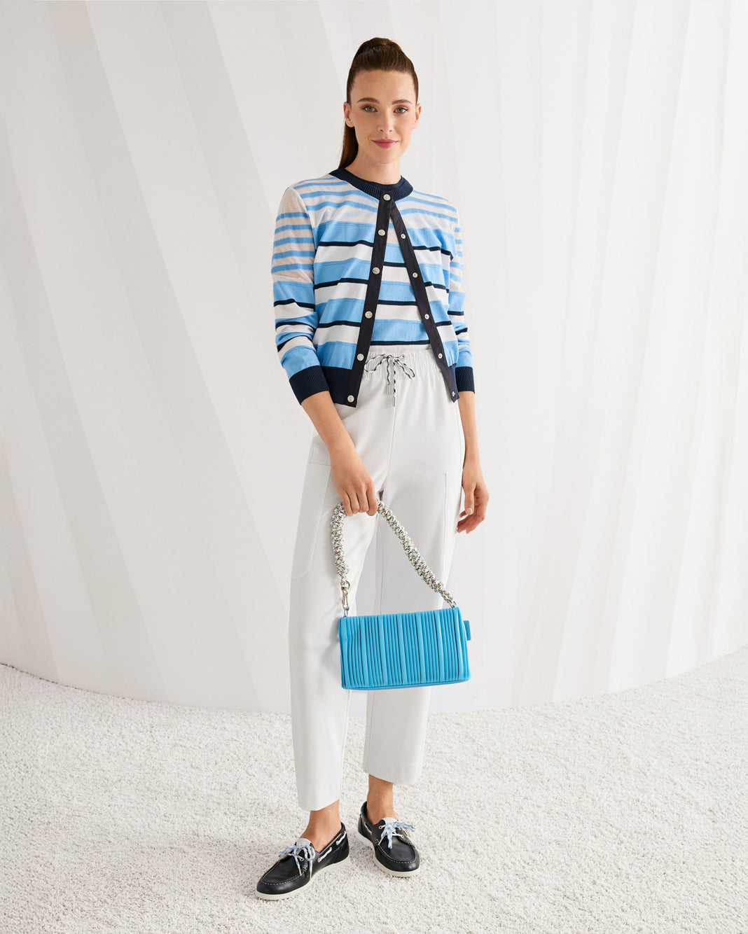 Stripe Cardigan - Blue