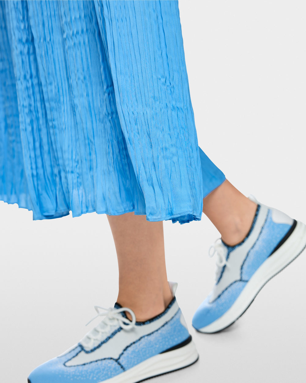 Crinkle Skirt - Blue