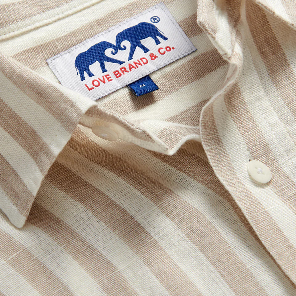 Abaco Printed Shirt - Coconut Stripe