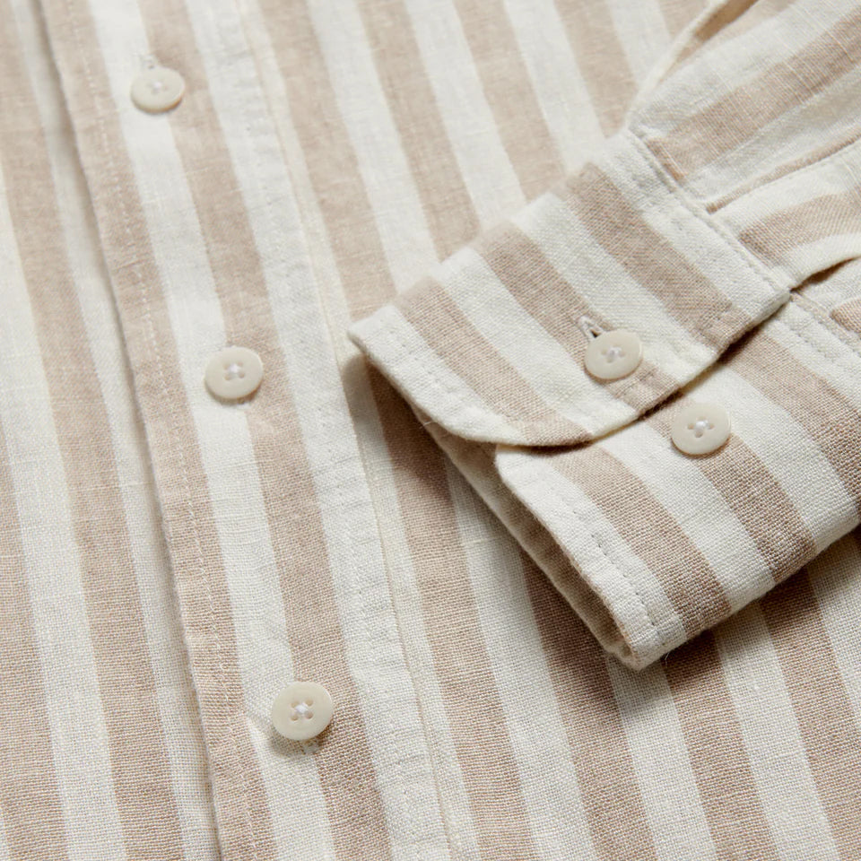 Abaco Printed Shirt - Coconut Stripe
