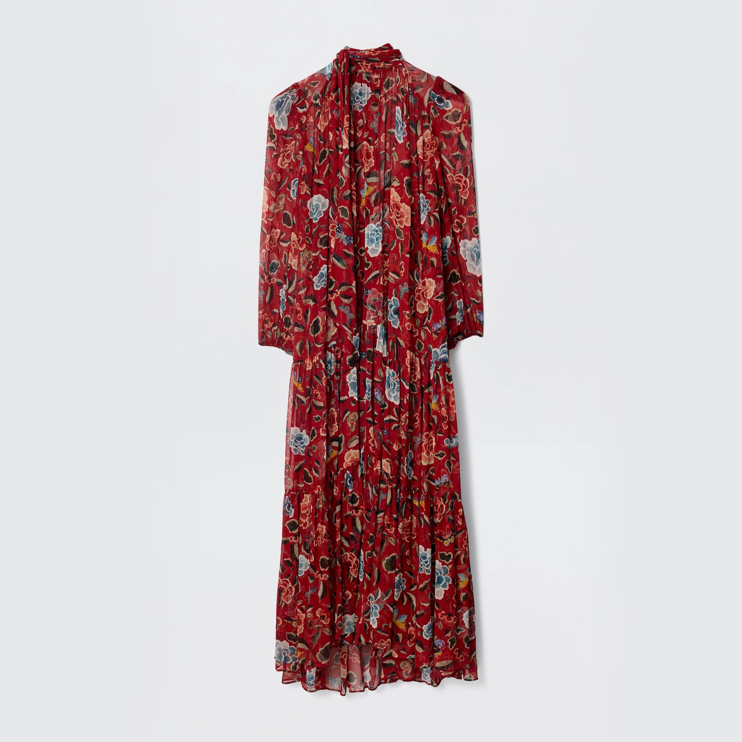 Adalind Dress - Butterfly Floral Red