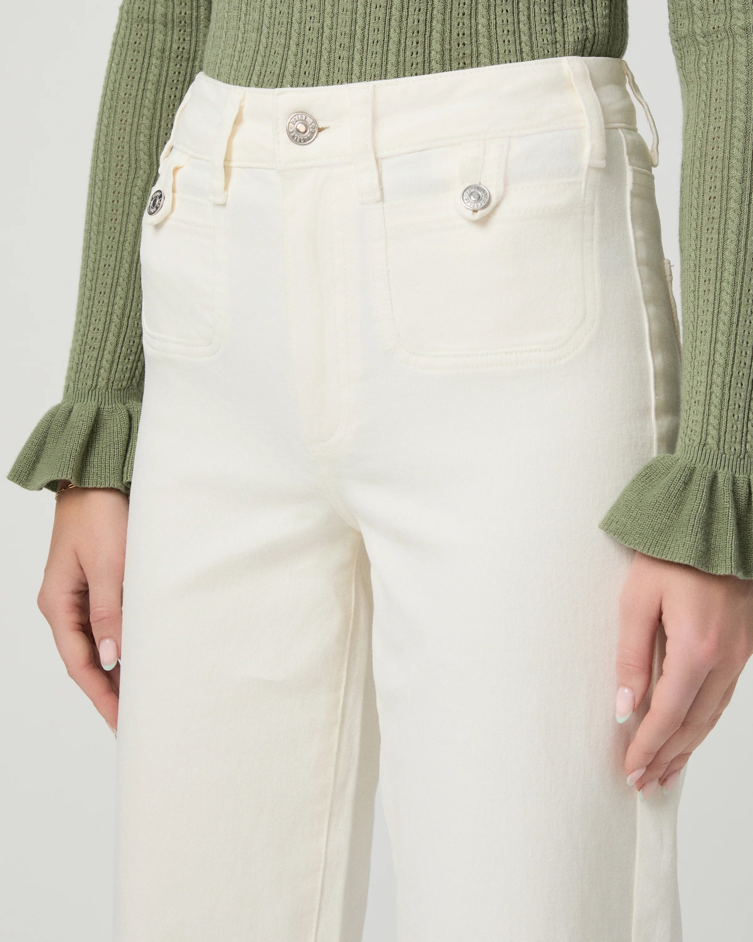 Anessa 31 in Rounded Inset Pockets - Tonal Ecru