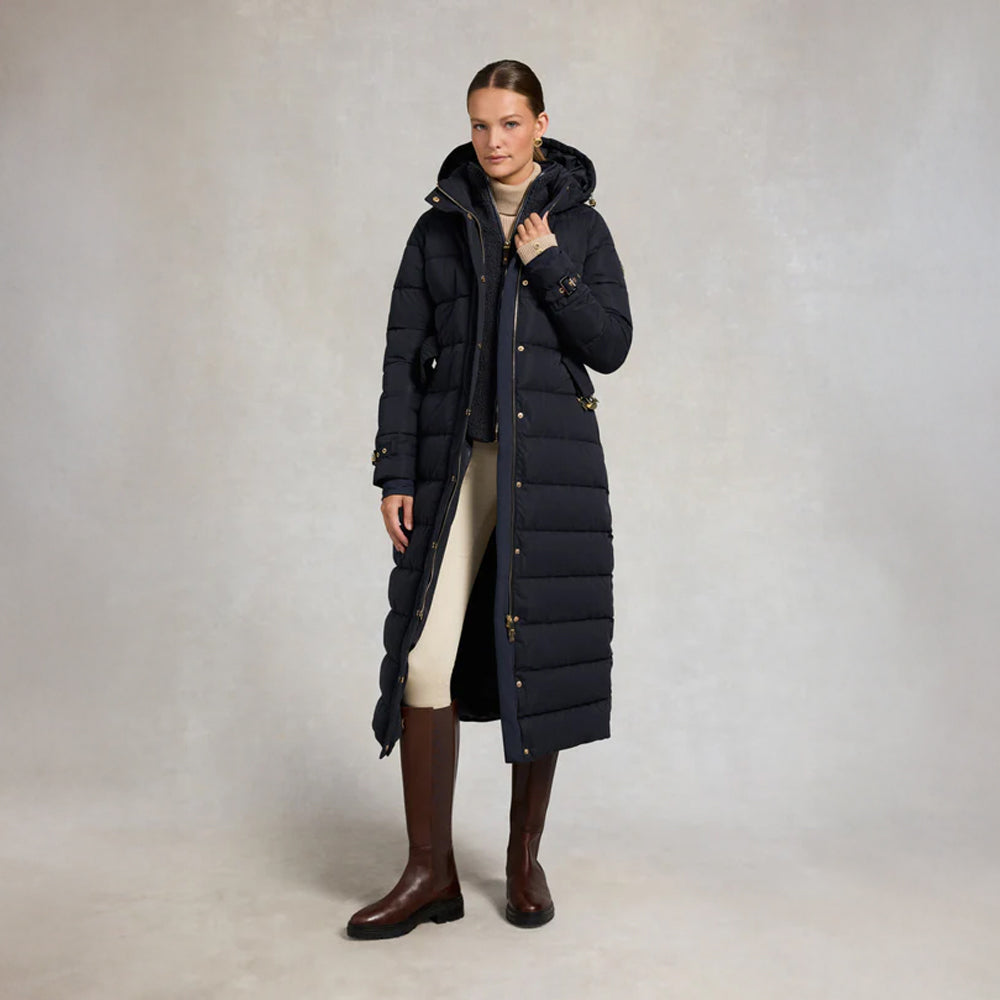 Arosa Luxe Longline Coat - Ink Navy