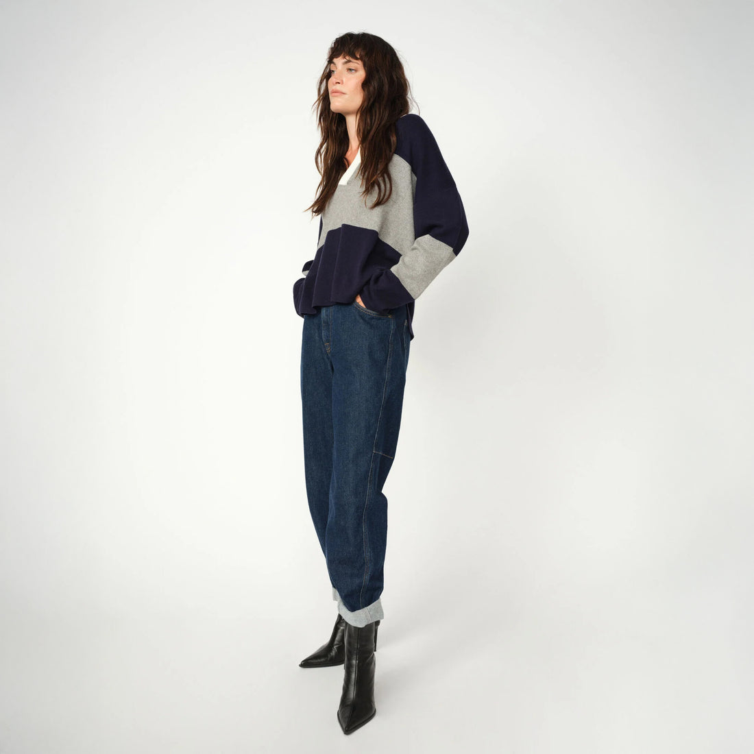 Aymen Kyoto Ankle Jeans - Dark Blue