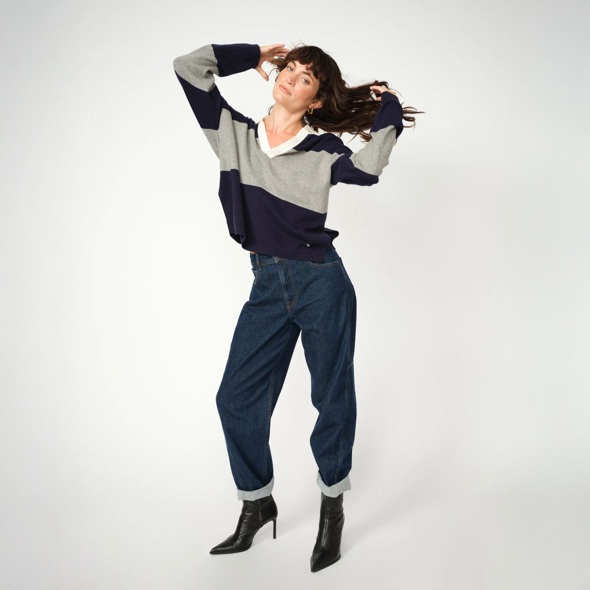 Aymen Kyoto Ankle Jeans - Dark Blue