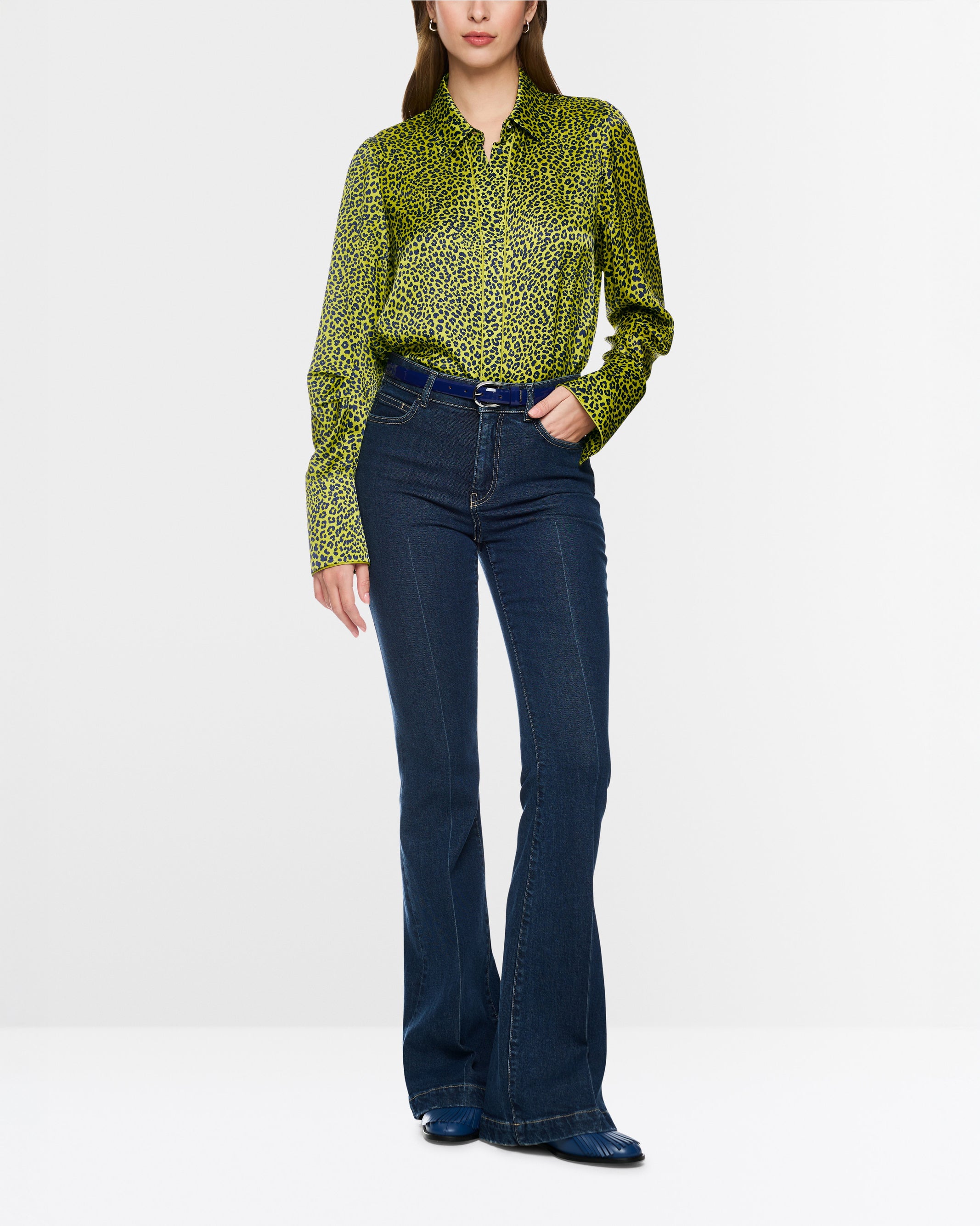 Leopard Print Shirt - Lime