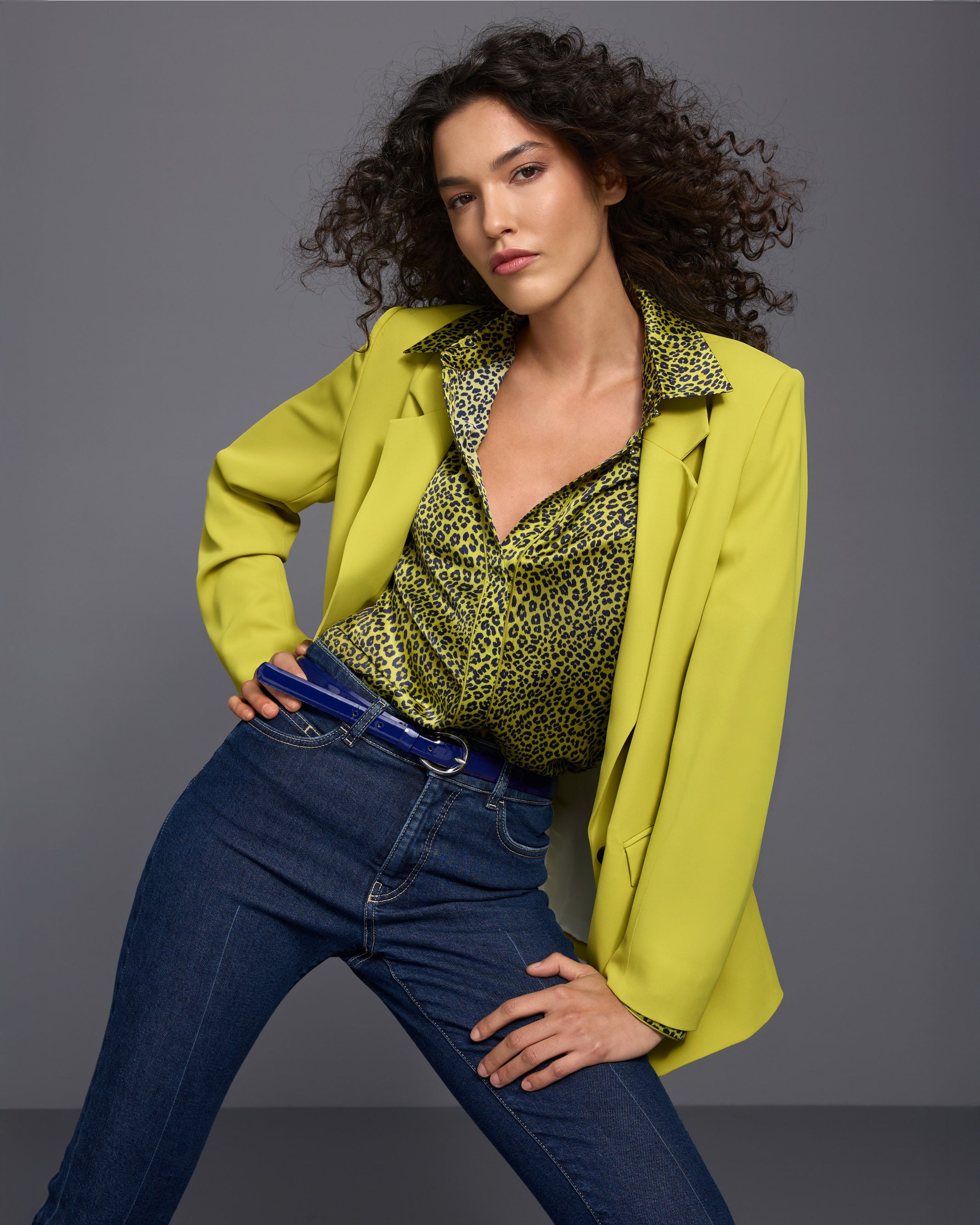 Leopard Print Shirt - Lime