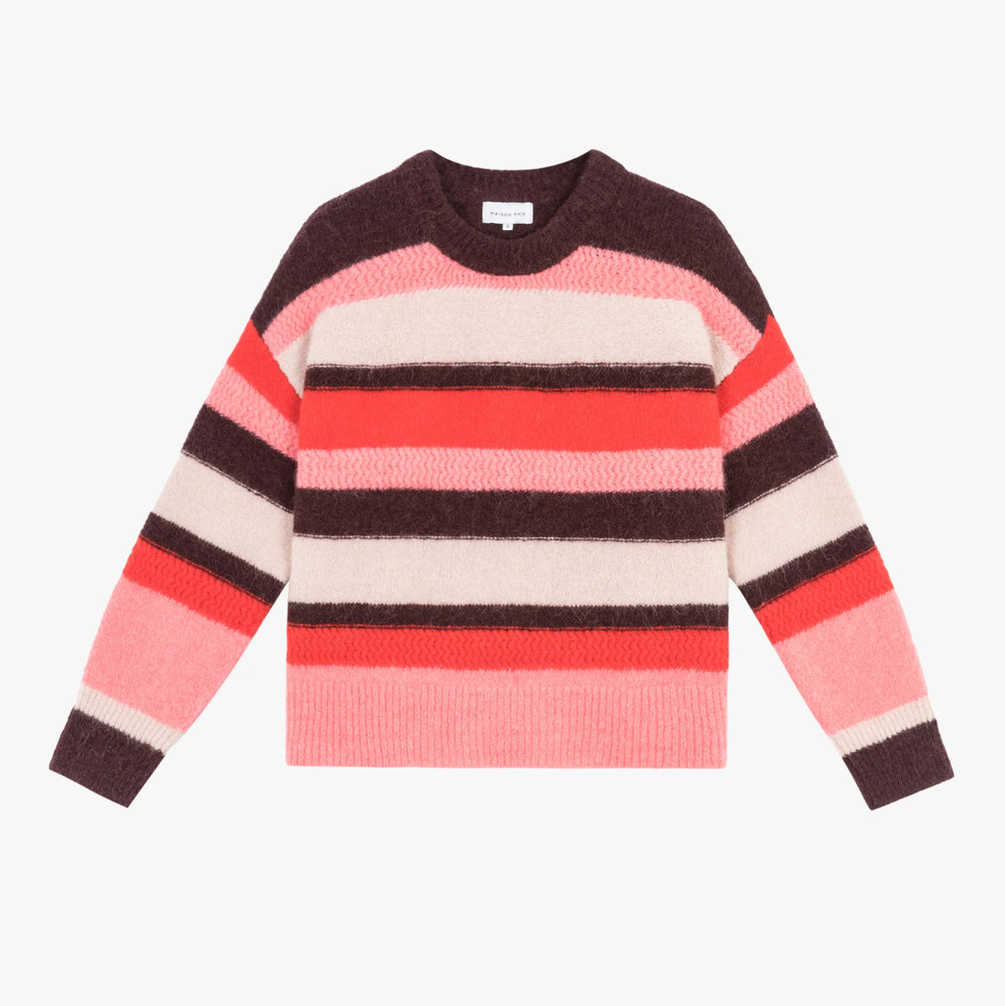 Bevian Stripe Knit - Coral