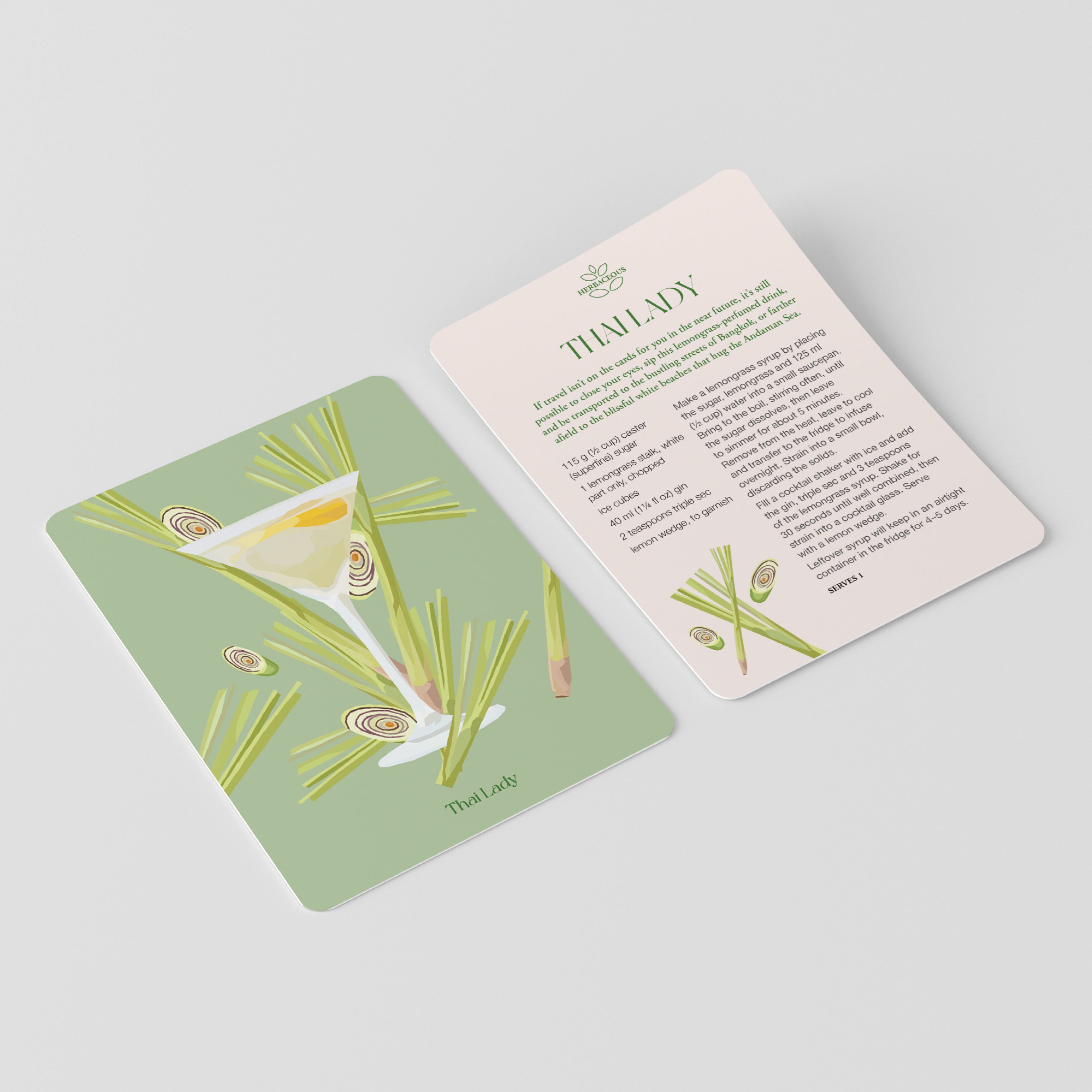 Botanical Cocktail: 50 Cocktail Recipe Cards