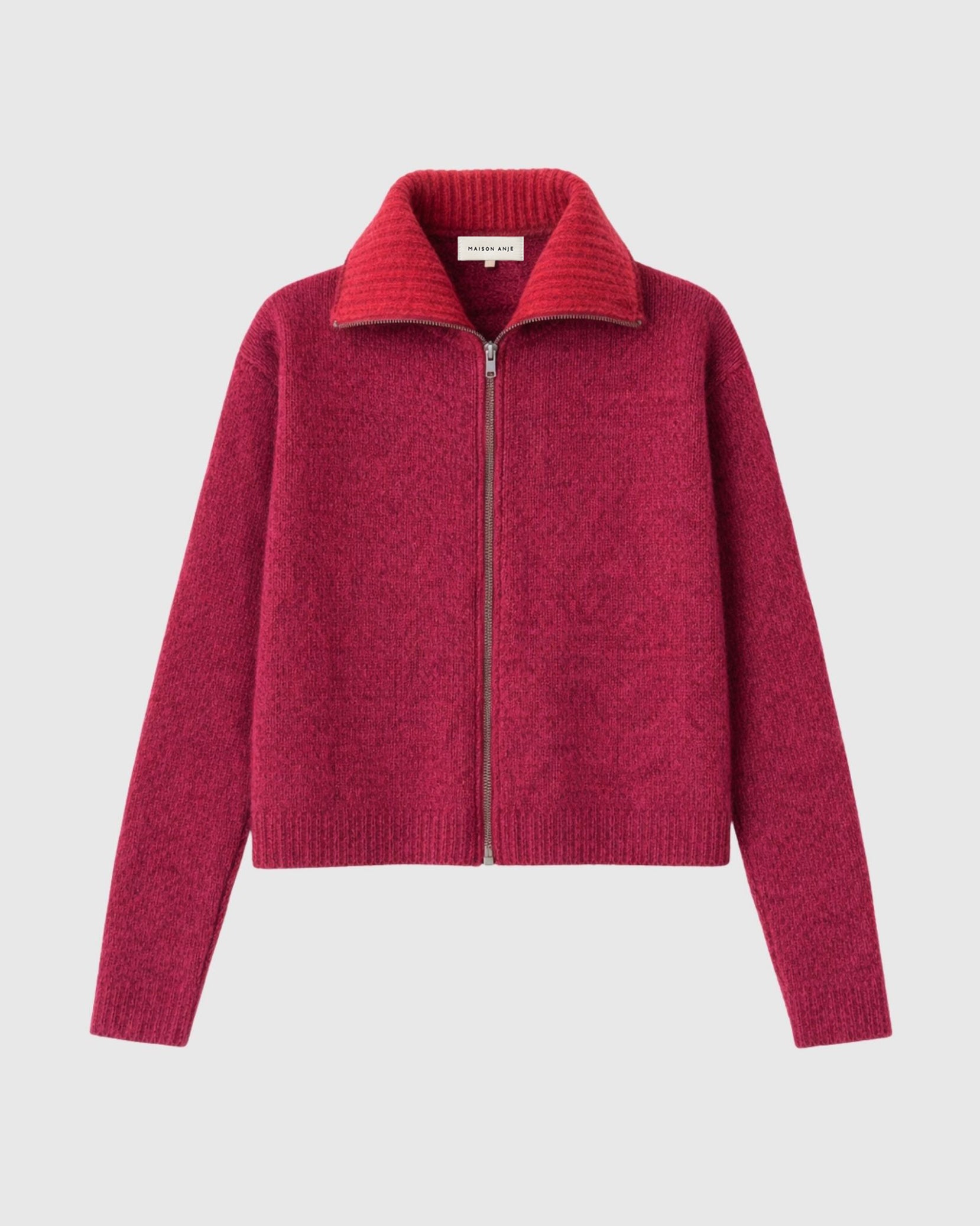 Brali Knitted Zip Cardigan - Grenate