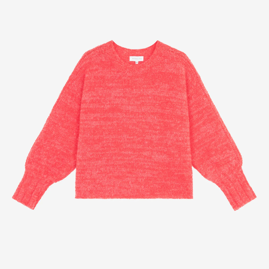 Brike Marl Knit Jumper - Scarlet Chine