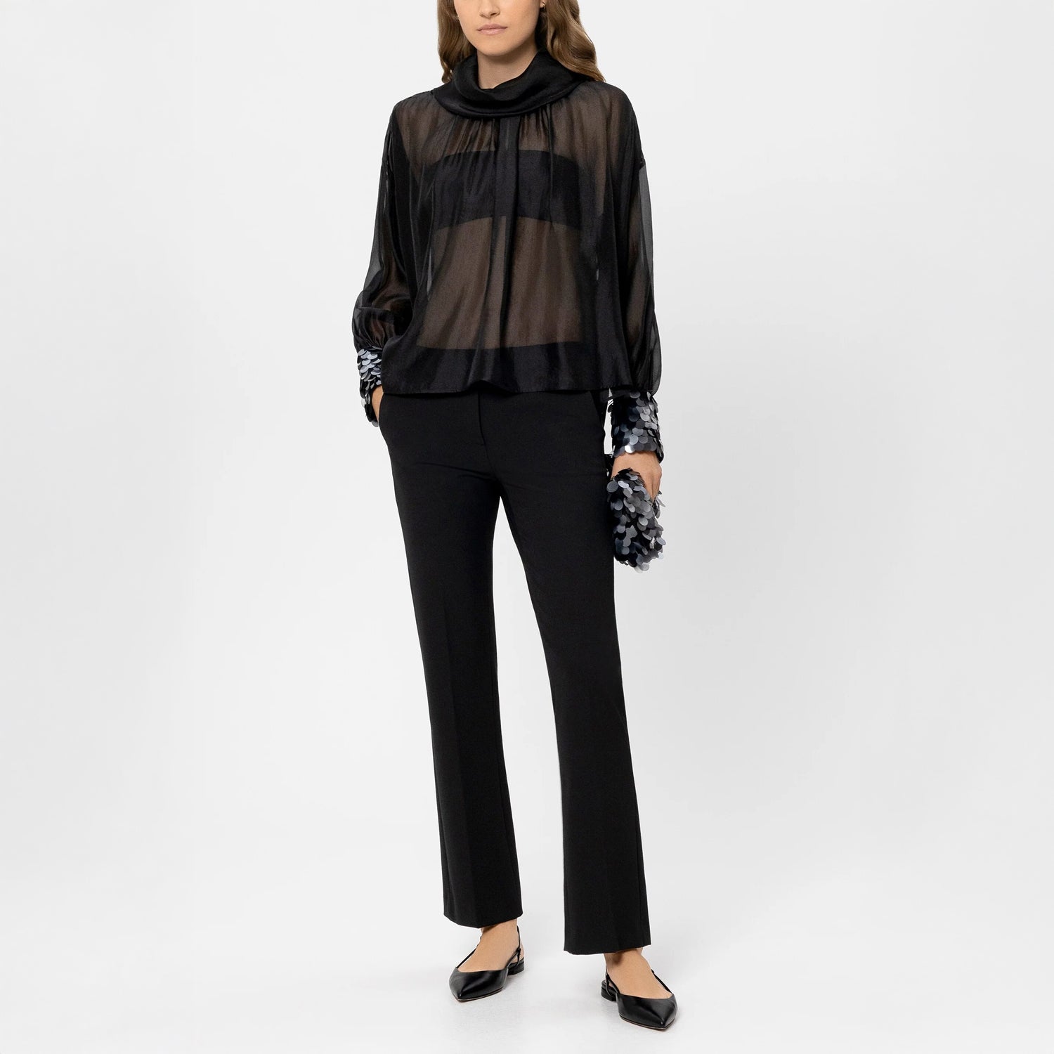 Baby Flare Smart Trouser - Black