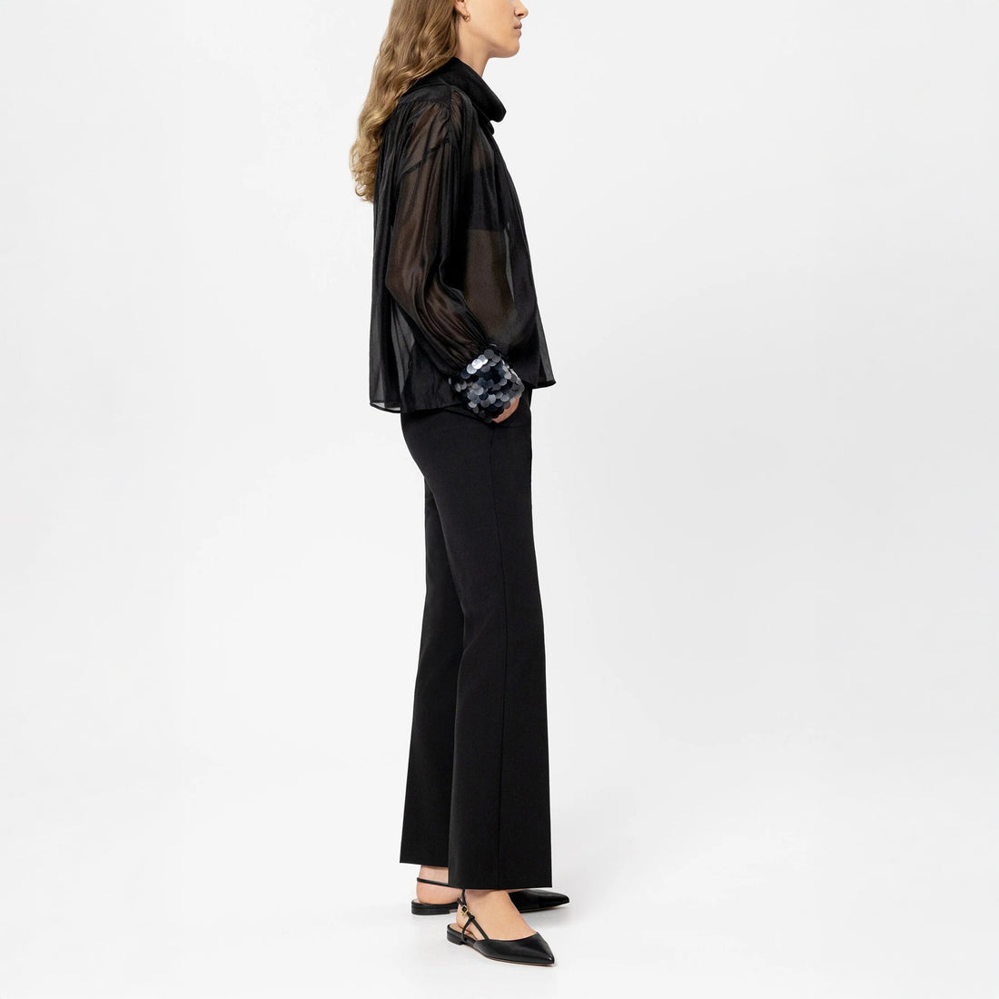 Baby Flare Smart Trouser - Black