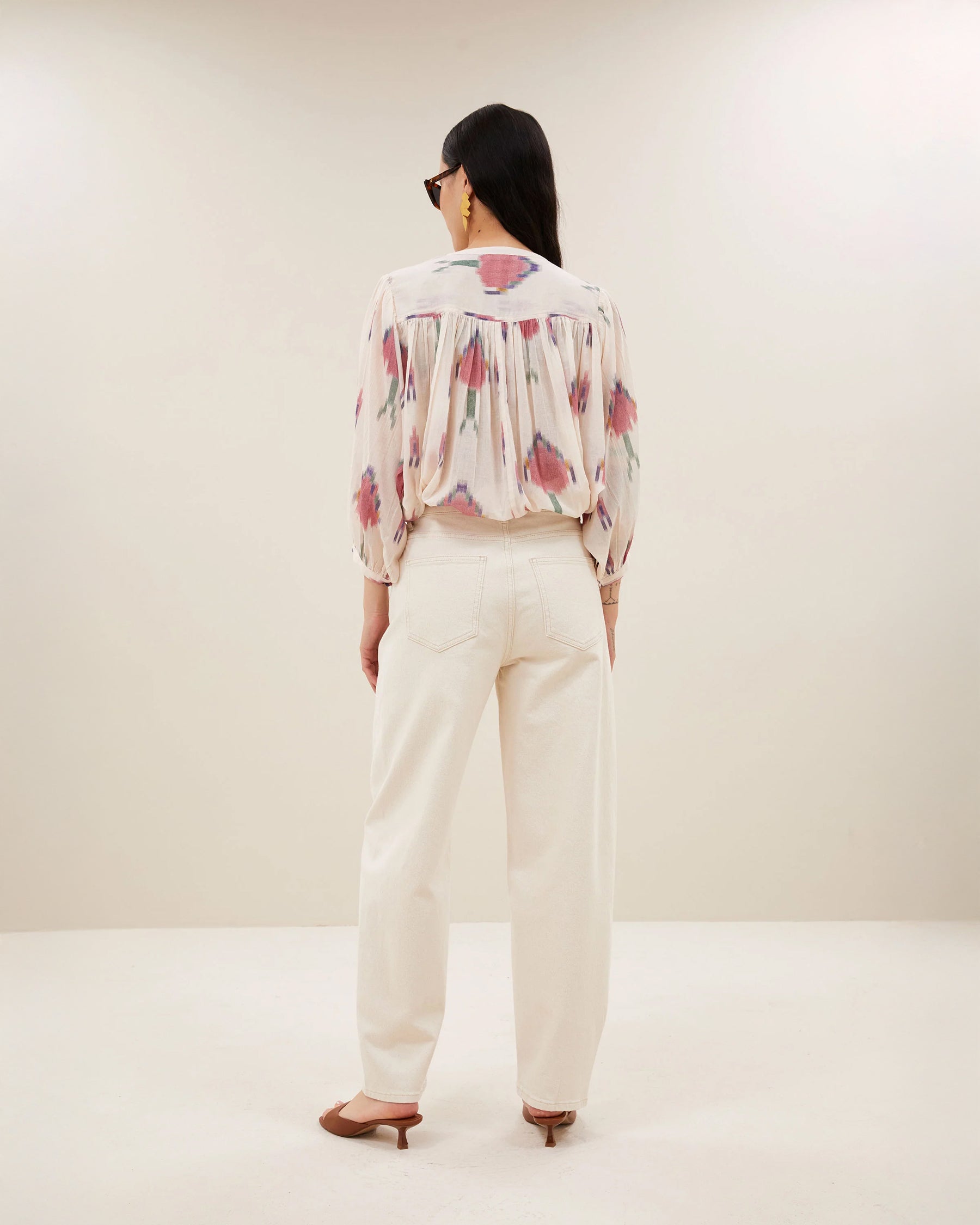 Becky Ikat Blouse - Spring Pink