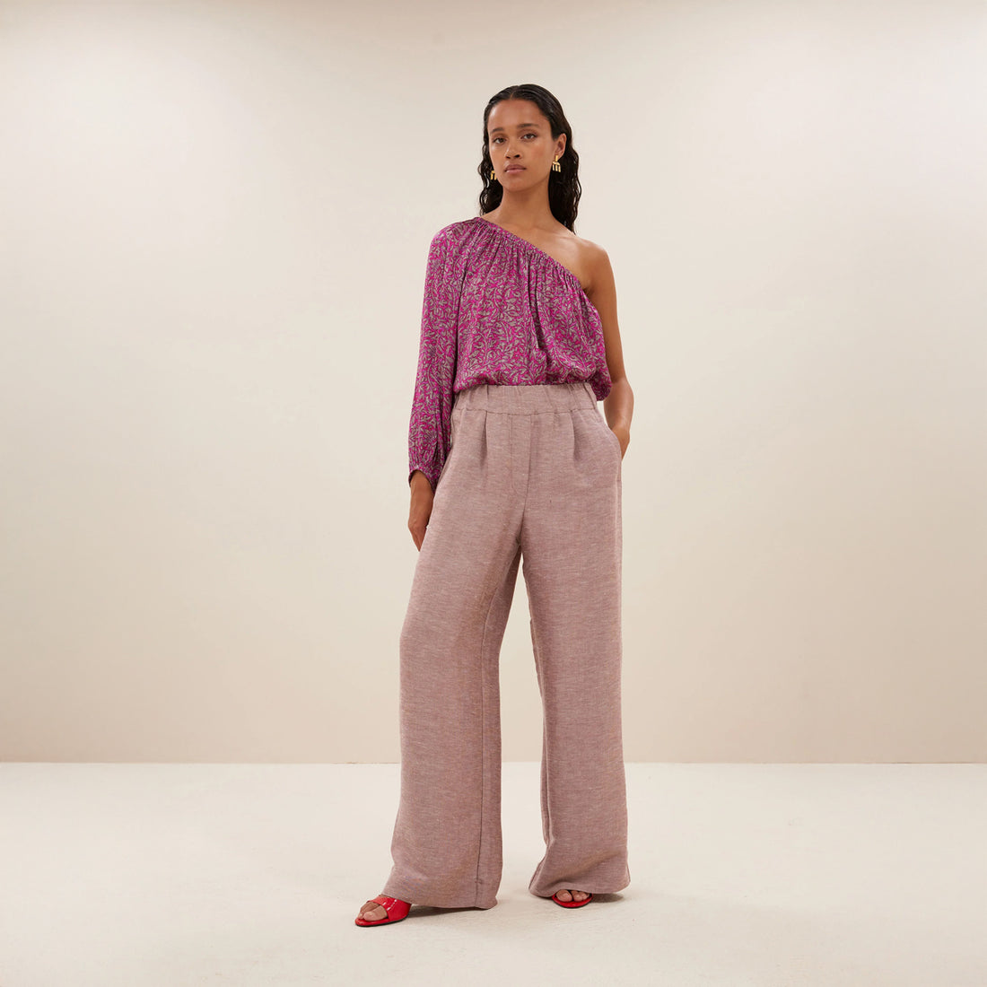Benji Gloss Pants - Rose
