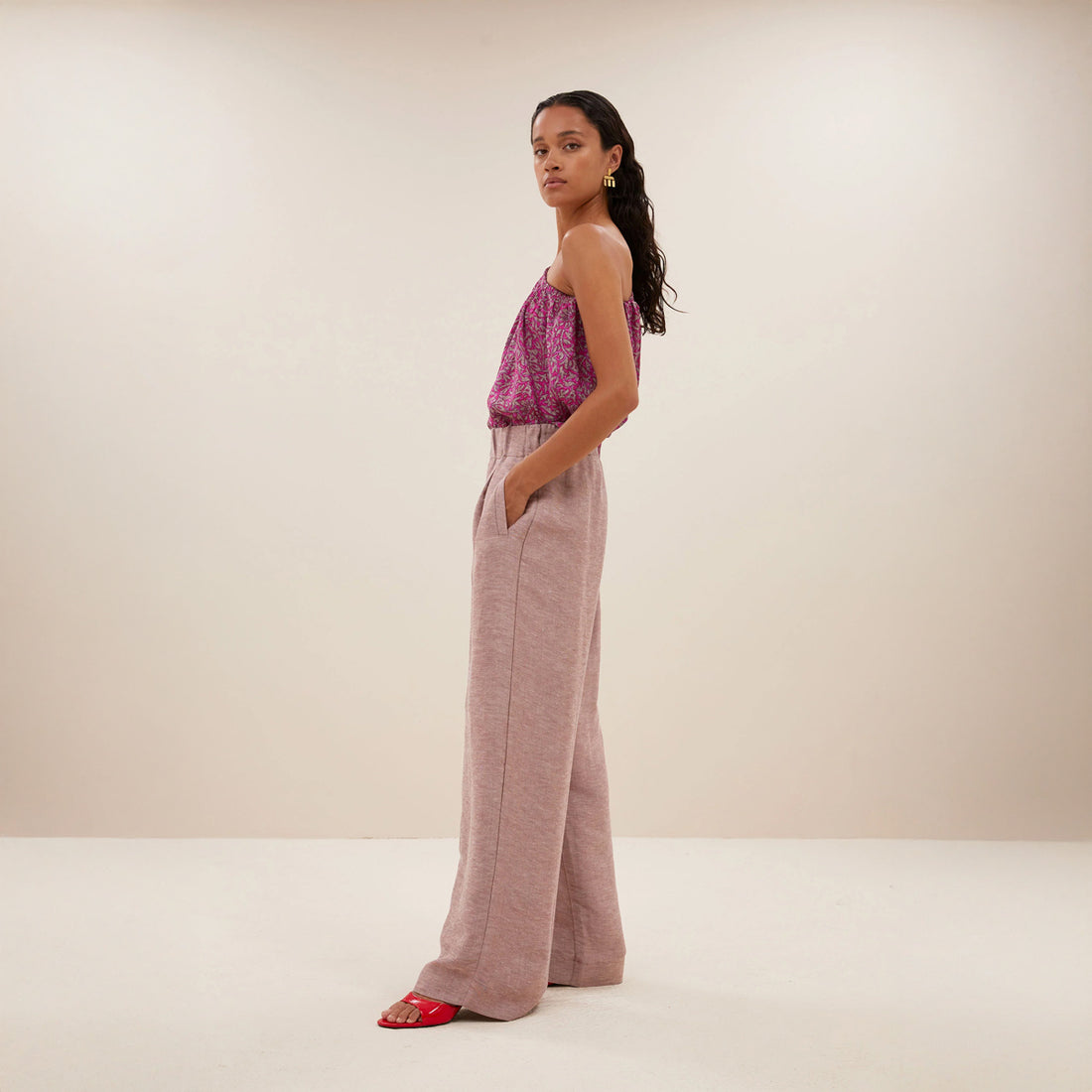 Benji Gloss Pants - Rose