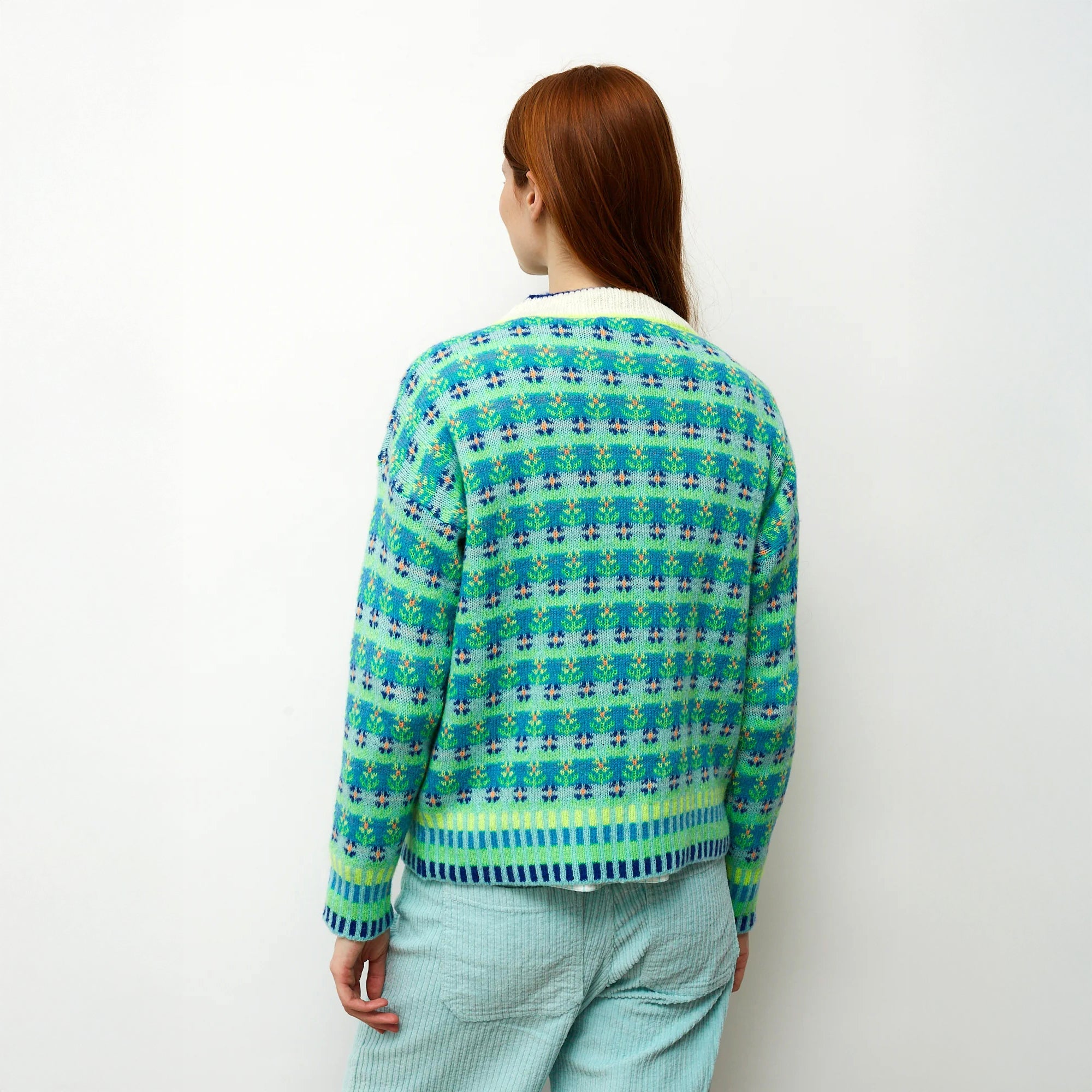 Blossom Fairisle Knit Jumper - Green