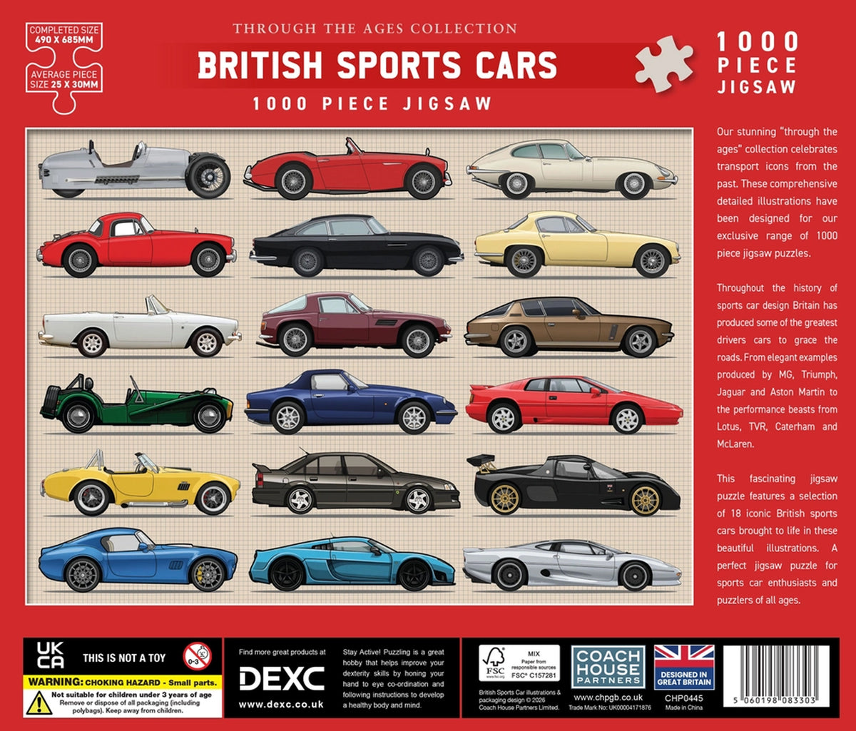 British Sports Car Jigsaw Puzzle - 1000 Pieces