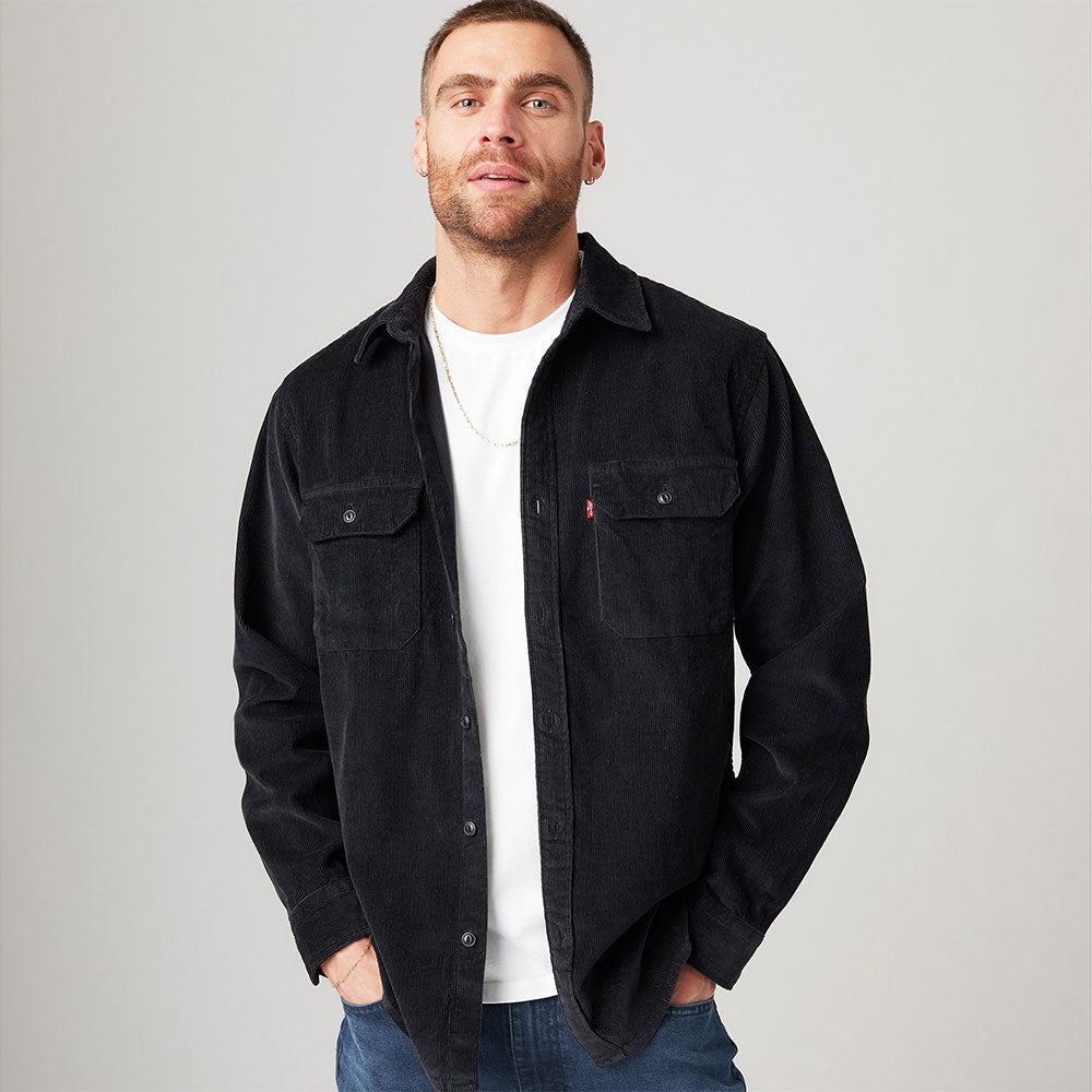 Black cord levi jacket hotsell