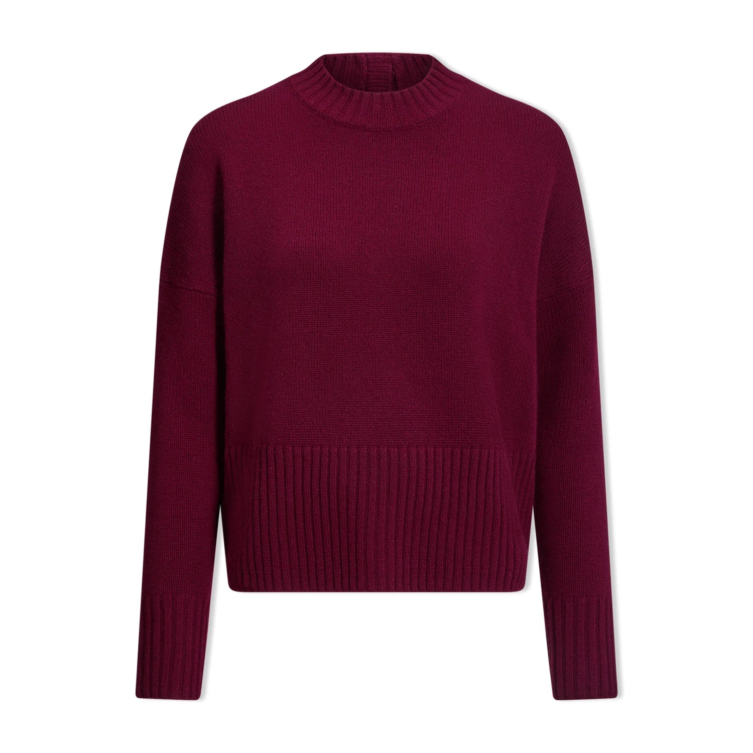 Jasper High Neck Jumper - Burgundy