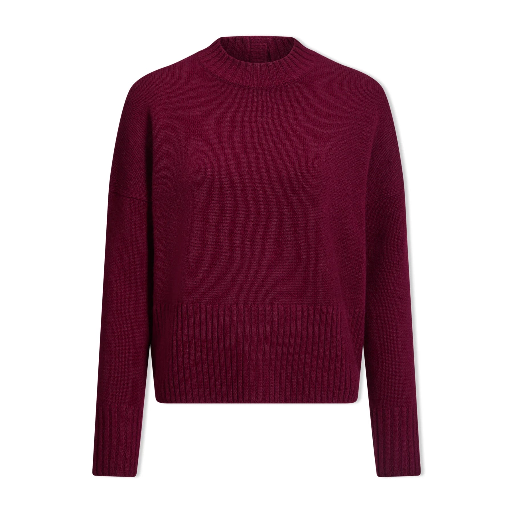 Jasper High Neck Jumper - Burgundy