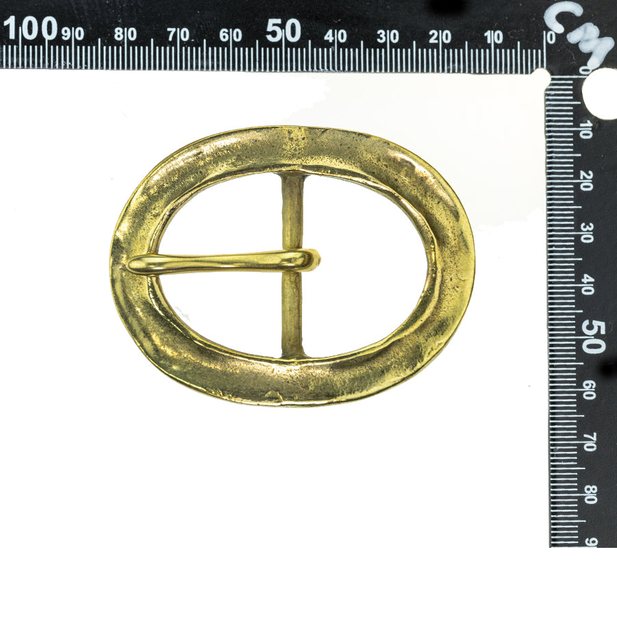 Chunky Gold Oval Buckle - Gold