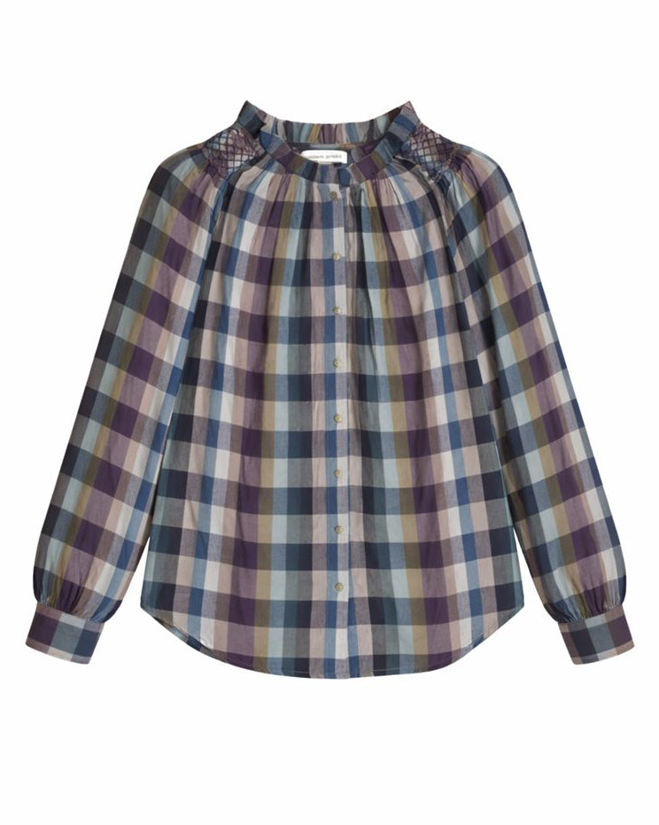Cosmic Trail Mary Check Shirt - Plum