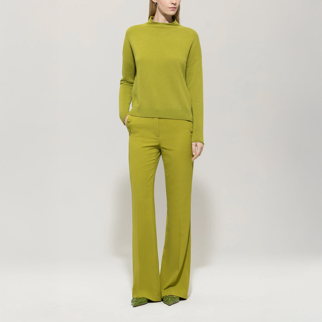 Cashmere Blend Jumper - Acid Green