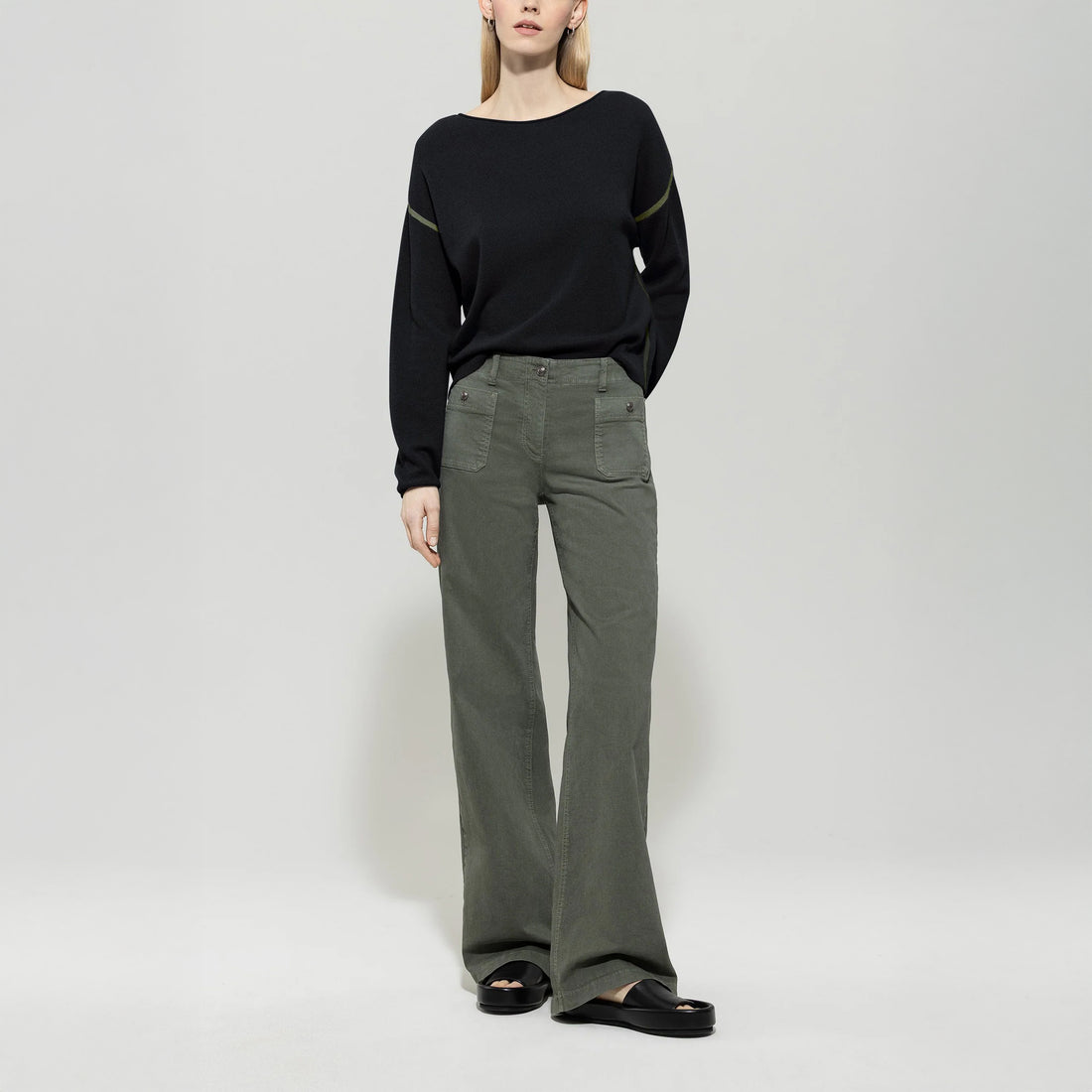 Cashmere Blend Pullover - Deep Black