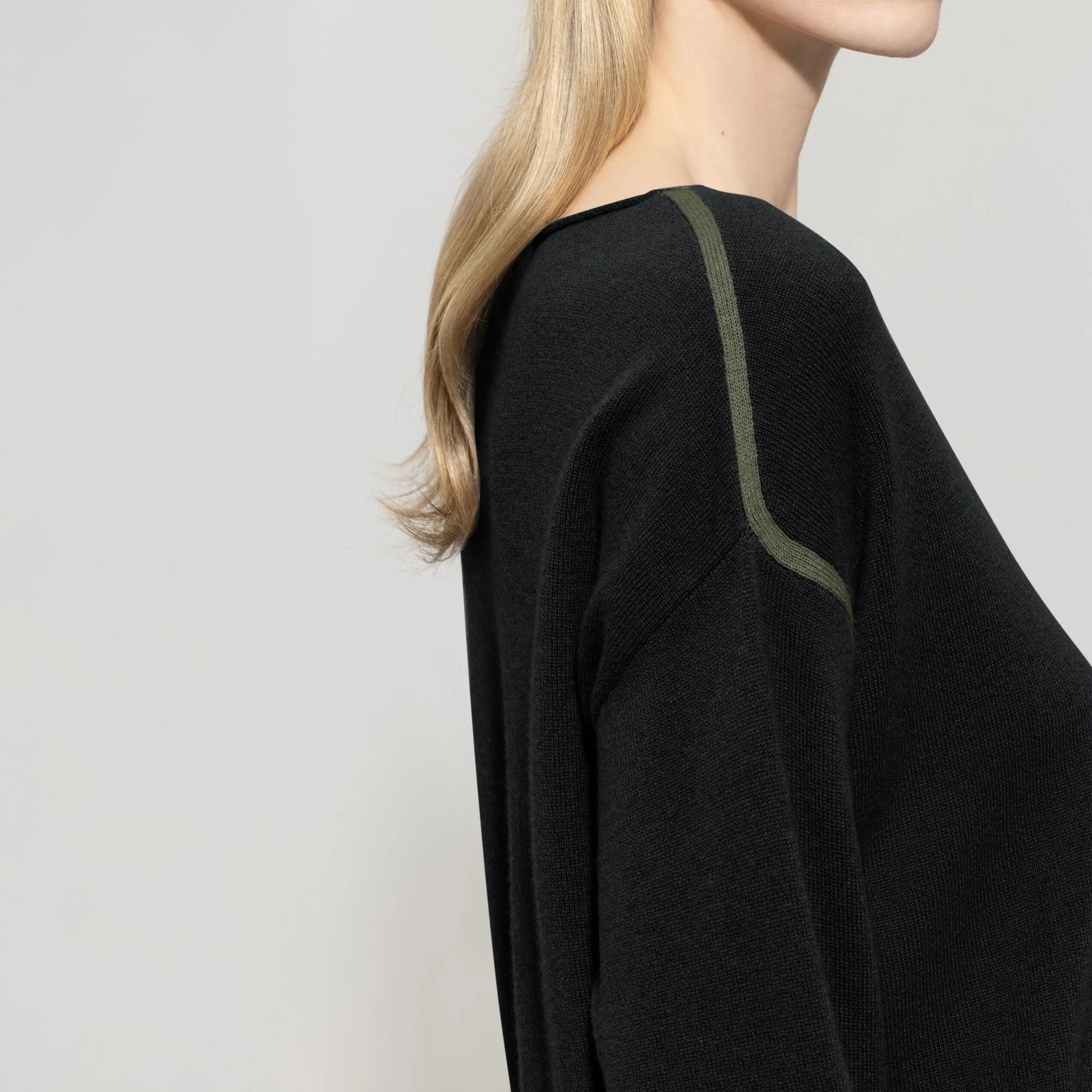 Cashmere Blend Pullover - Deep Black