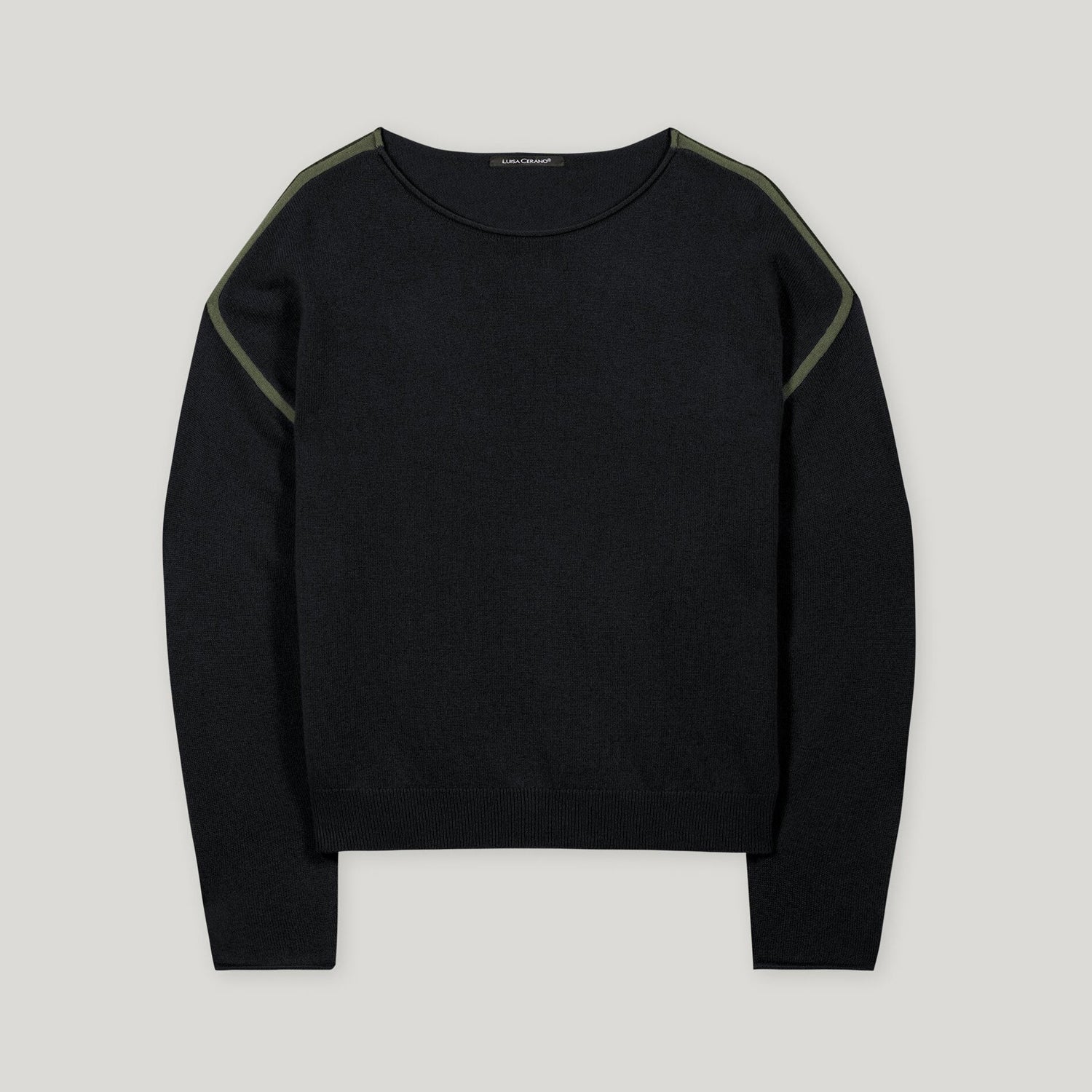 Cashmere Blend Pullover - Deep Black