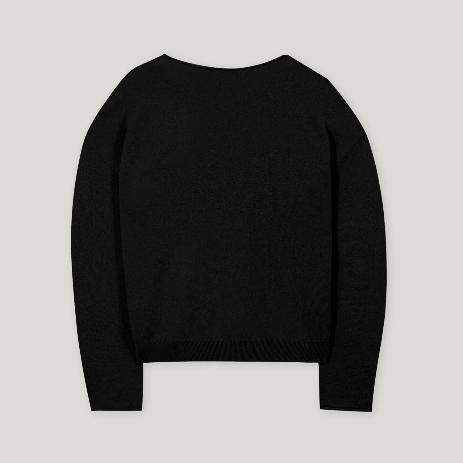 Cashmere Blend Pullover - Deep Black