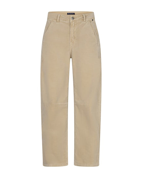 Caitlina Fine Cord Trousers - Pebble