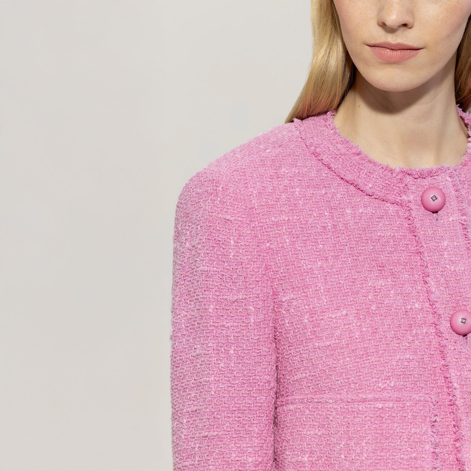 Vintage Tweed Jacket - Candy Pink