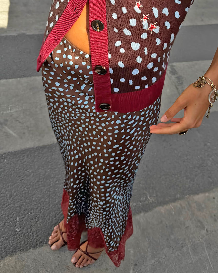 Deer Midi Maeva Skirt - Chocolate