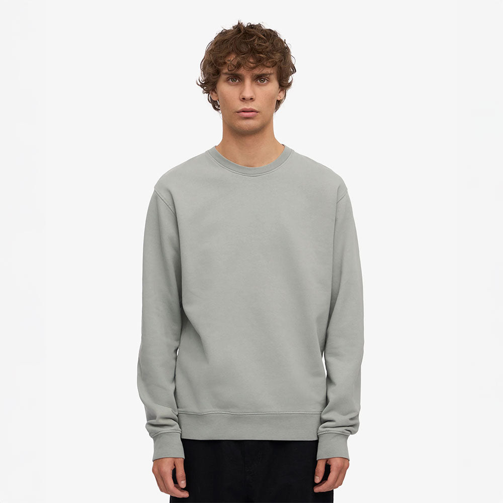 Classic Organic Crew - Steel Blue