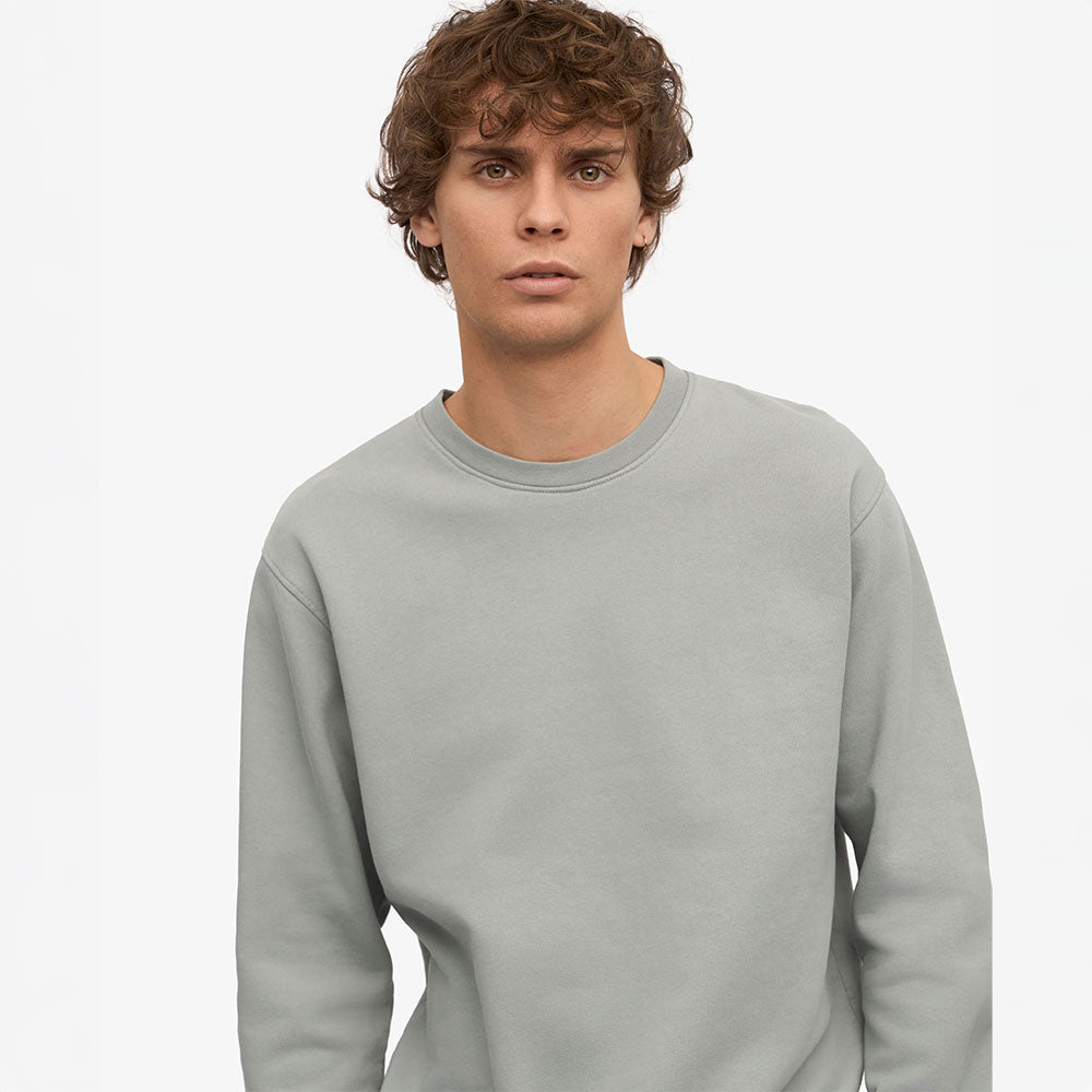 Classic Organic Crew - Steel Blue
