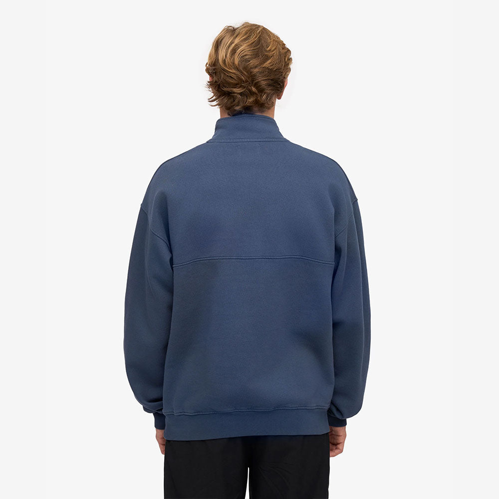 Organic Quarter Zip - Petrol Blue