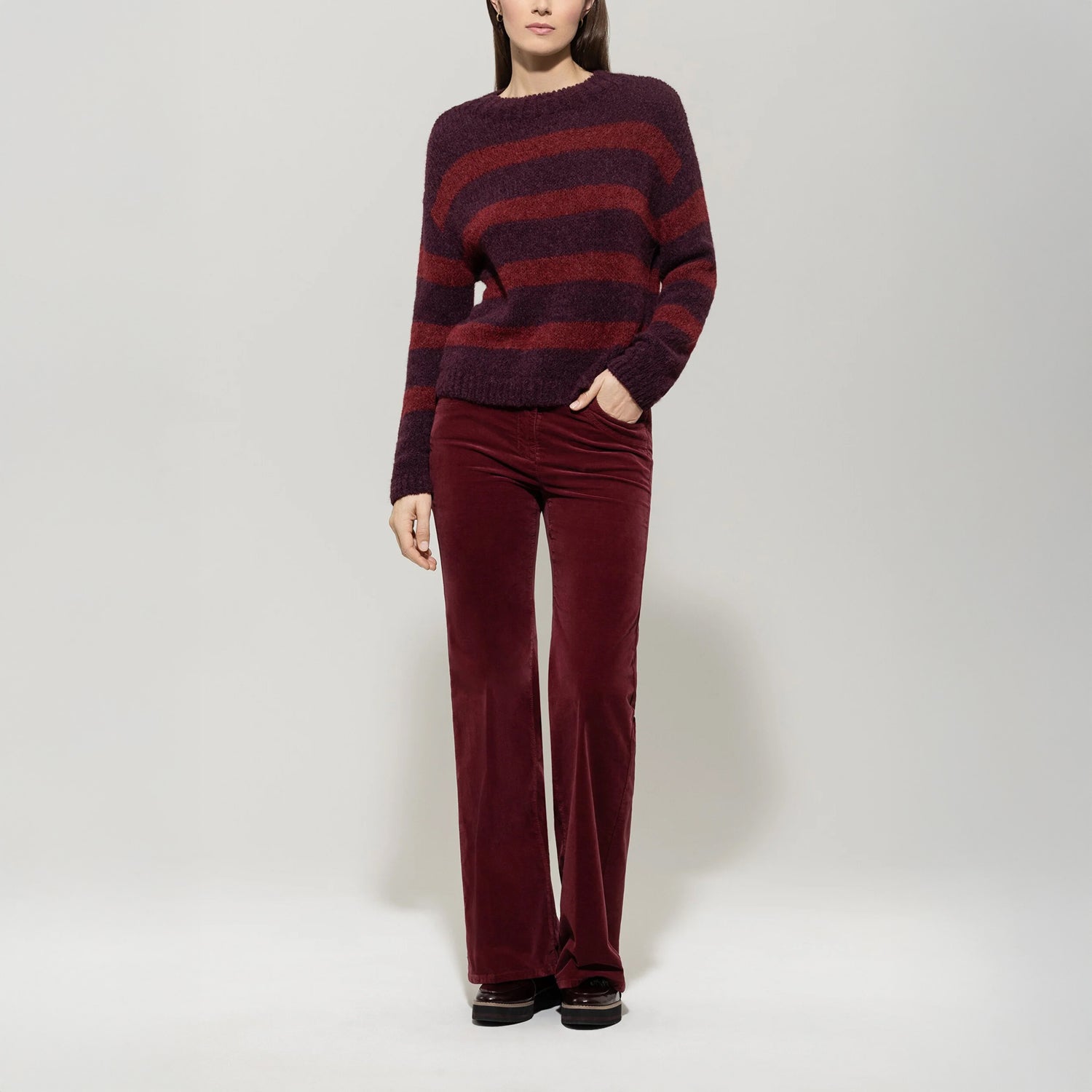 Cord Trouser - Berry Red