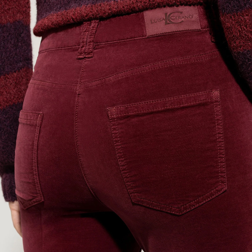 Cord Trouser - Berry Red